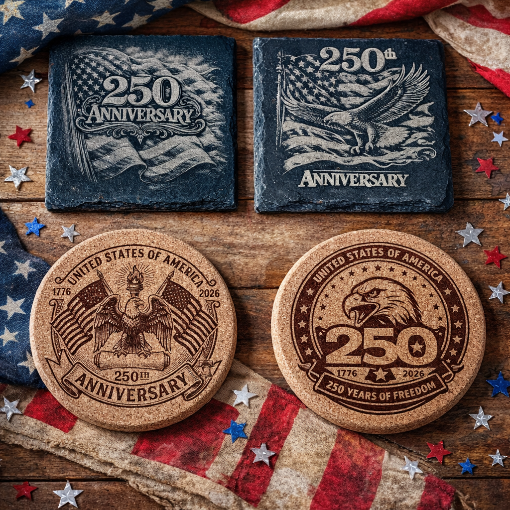 USA 250th Anniversary Commemorative Coasters