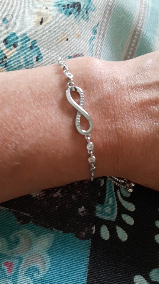 Silver Stainless Steal "Infinity Love" Chain Bracelet