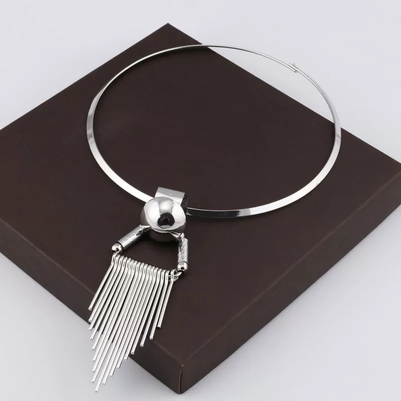 Big Statement Triangle Tassel Necklace