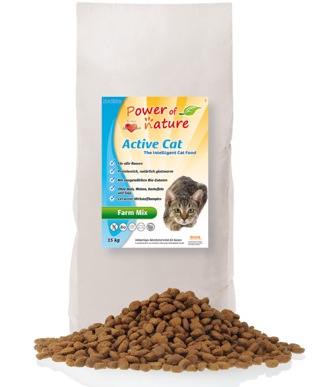 Power Of Nature Active Cat – Farm Mix sausas maistas