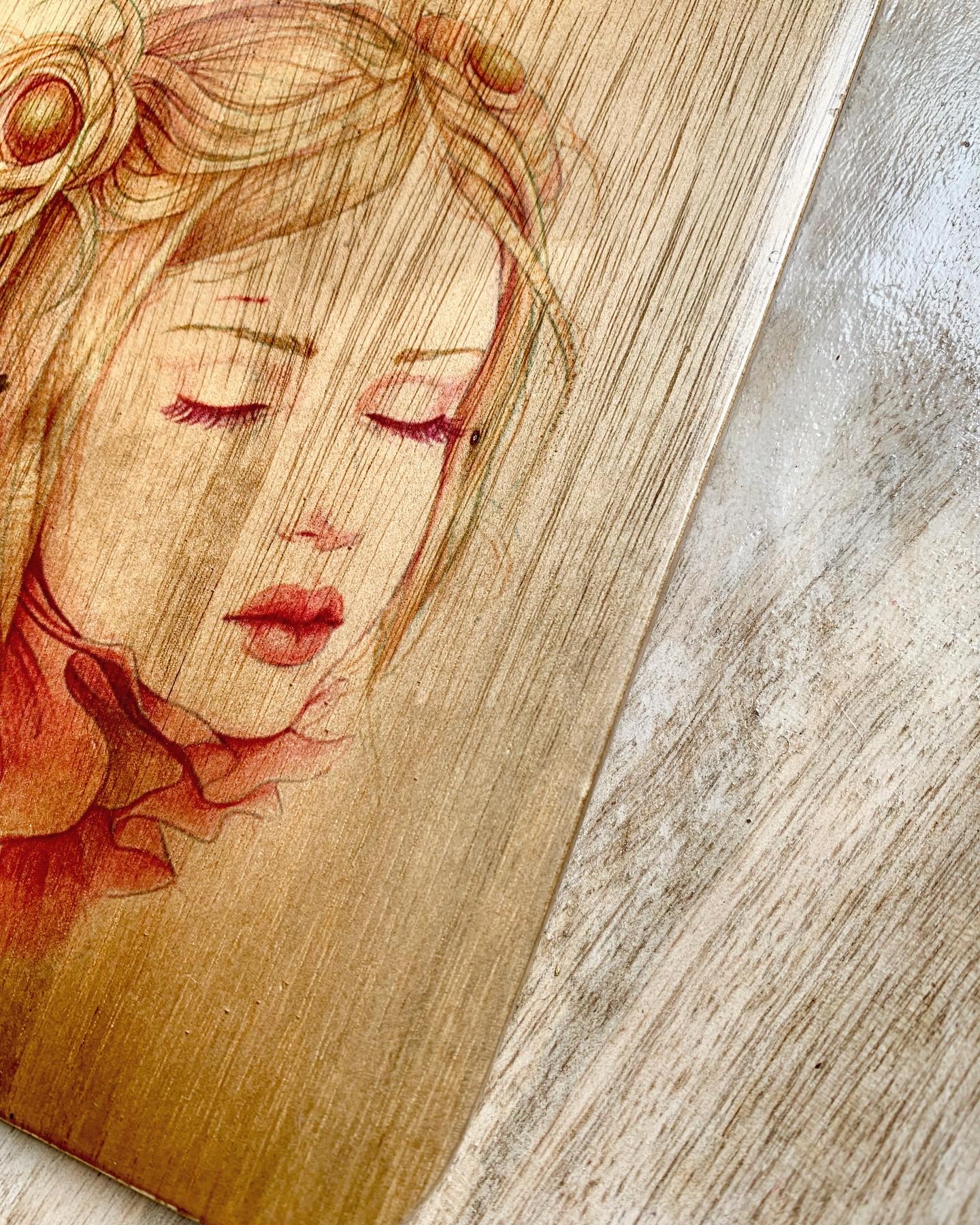 Handmade Board Resin Wood Painting