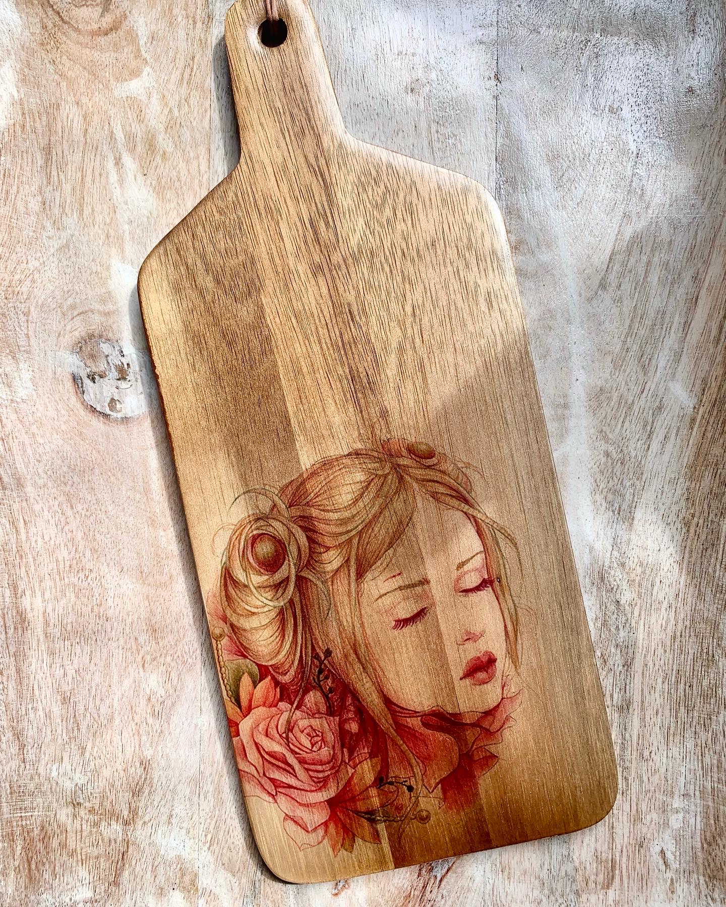 Handmade Board Resin Wood Painting