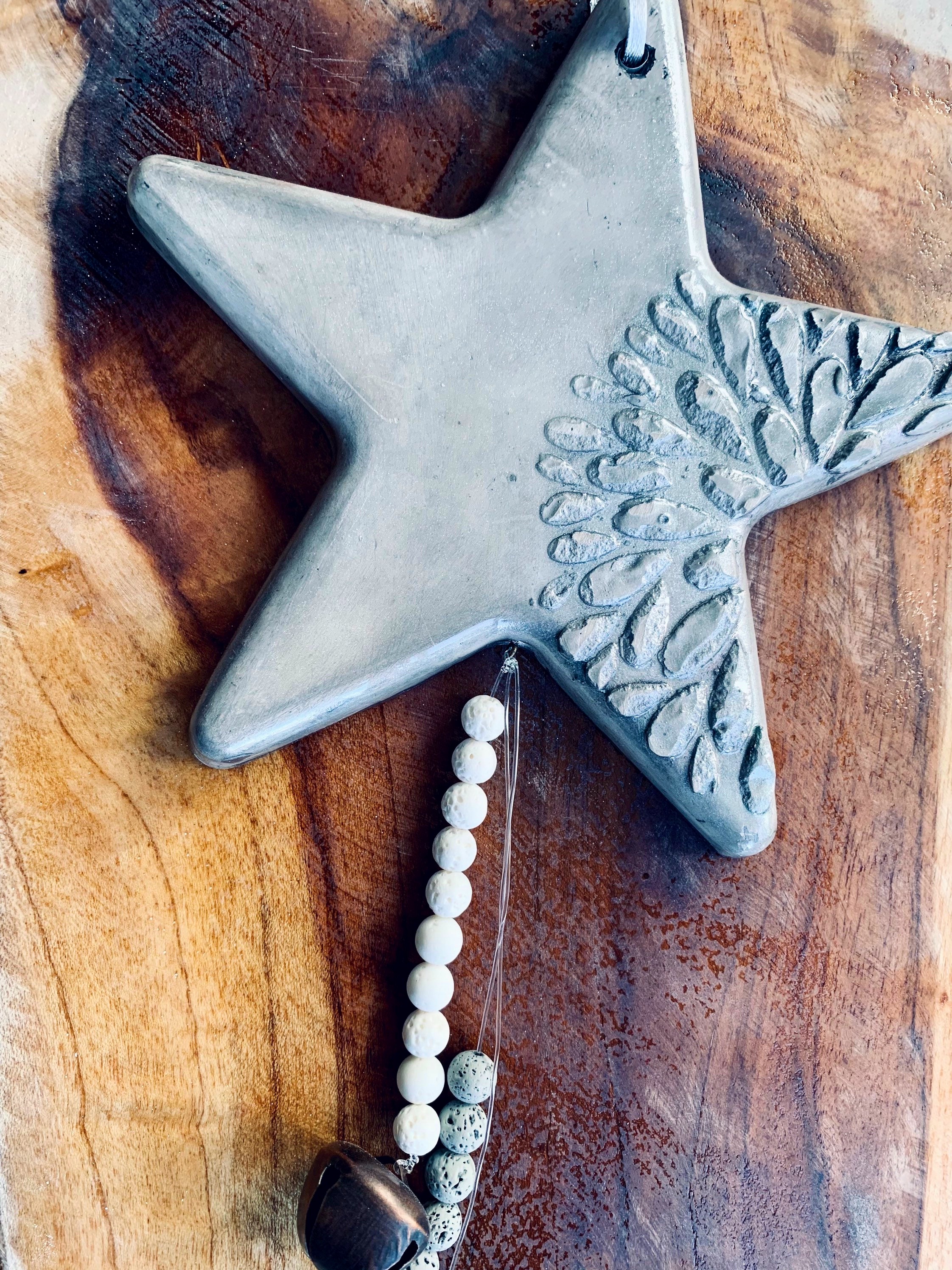 Handmade Large Rustic Textured Christmas Star