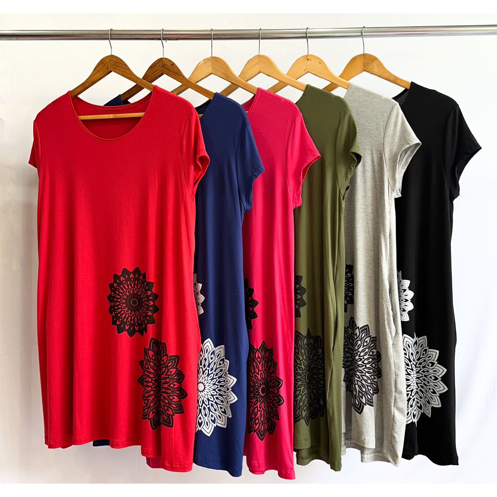 Vestido con Mangas Mandalas