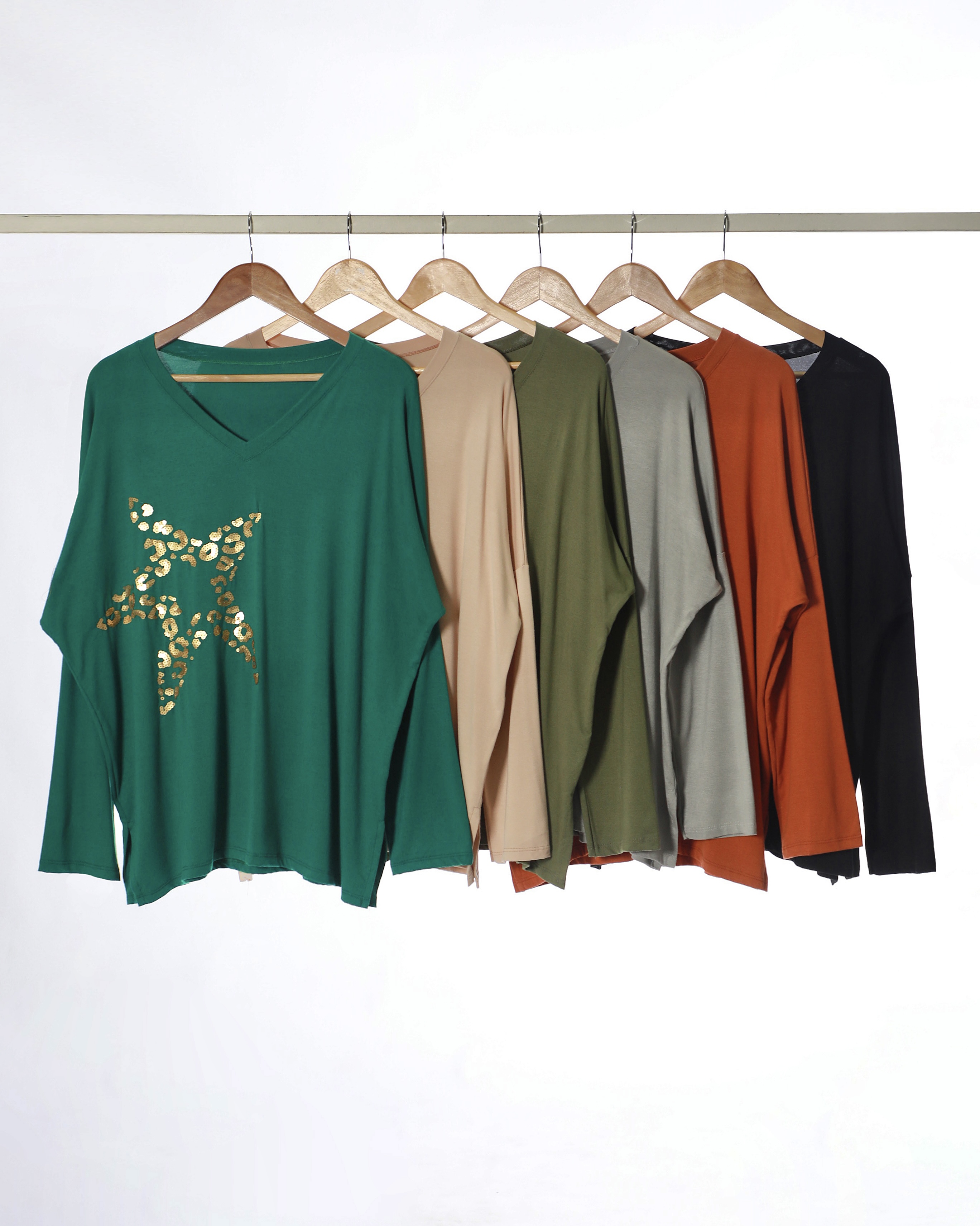 Remerón Bordado de LENTEJUELAS ESTRELLA