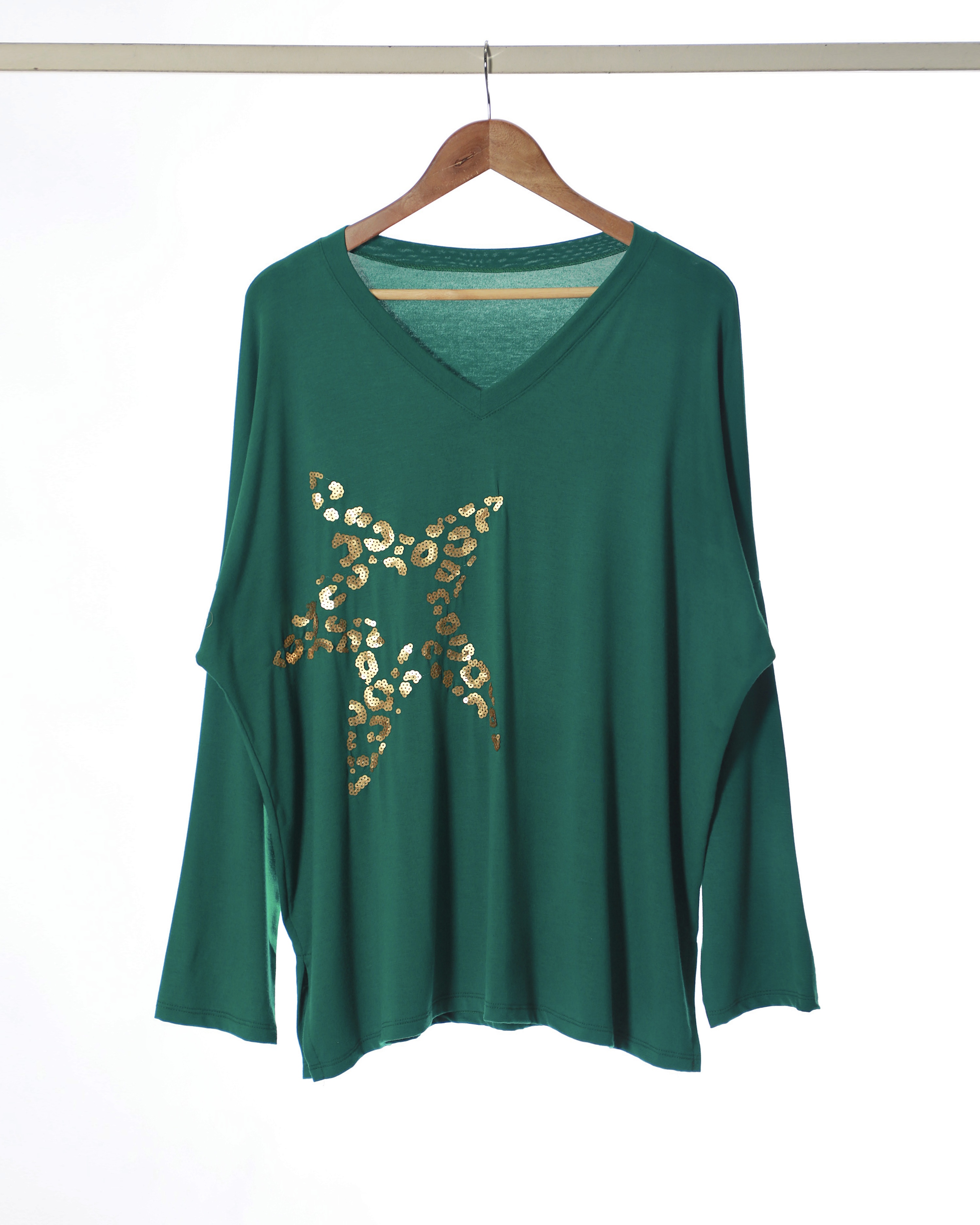 Remerón Bordado de LENTEJUELAS ESTRELLA