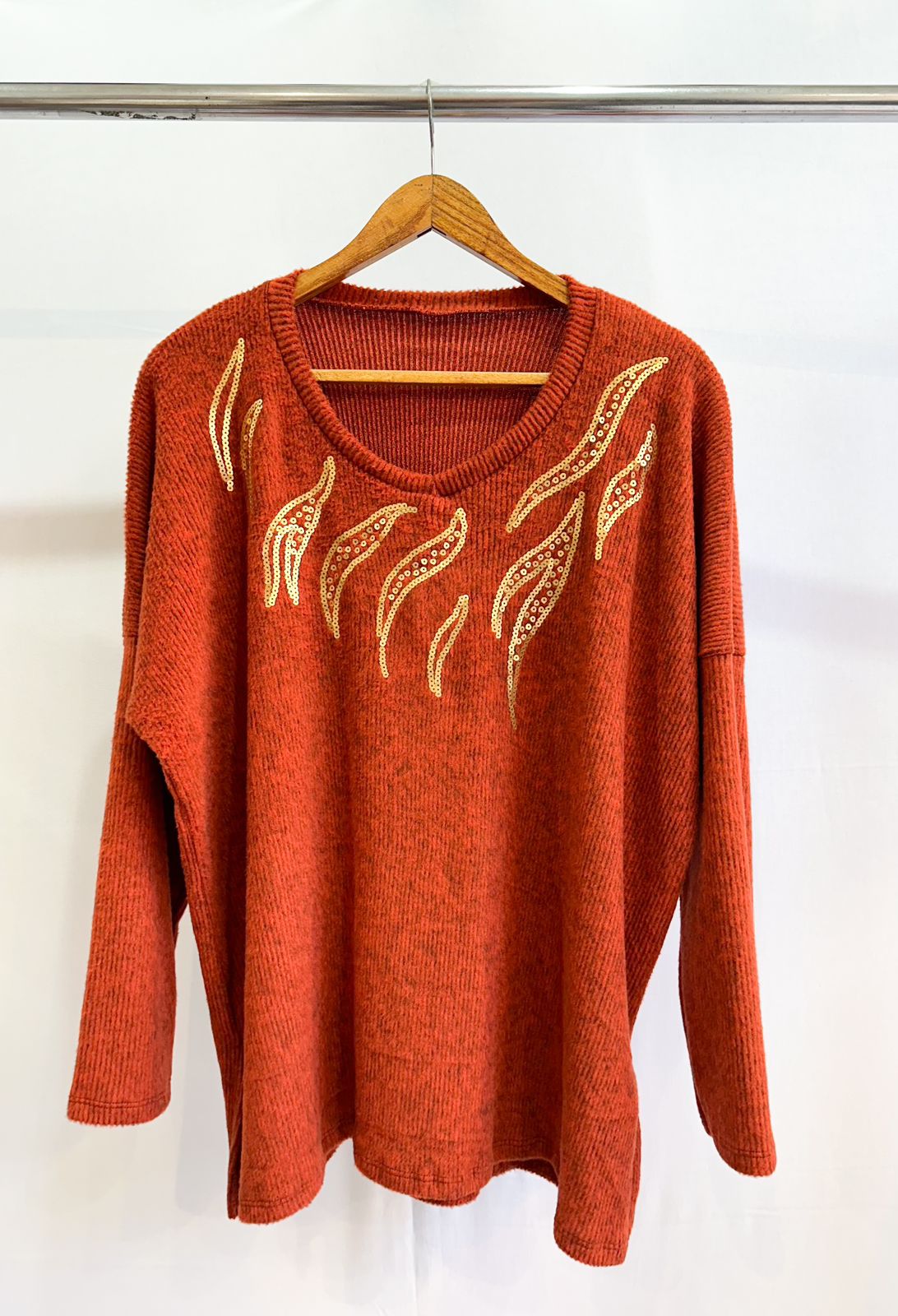 Remerón OVERSIZE bordado de Lentejuelas GINA