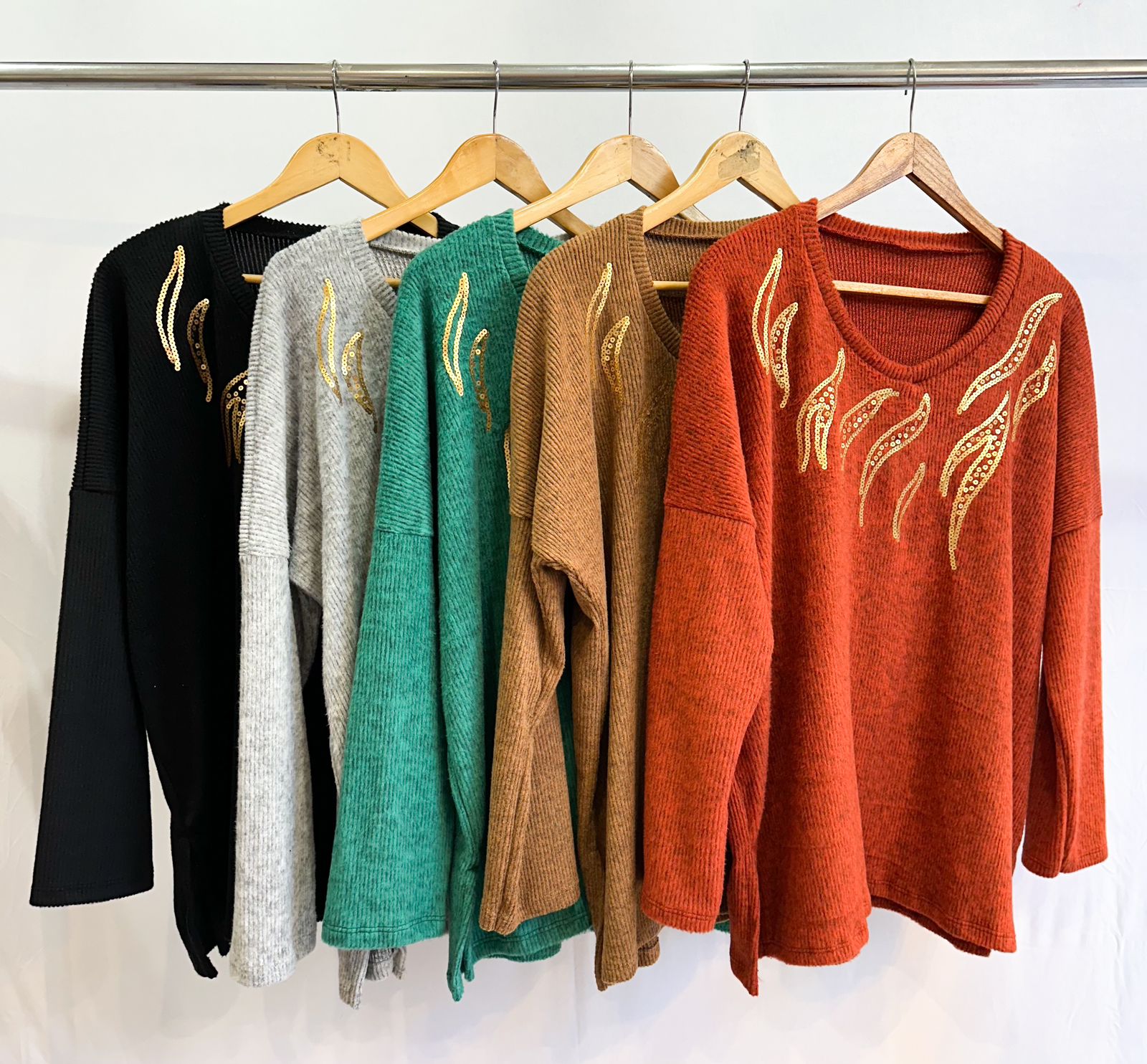Remerón OVERSIZE bordado de Lentejuelas GINA