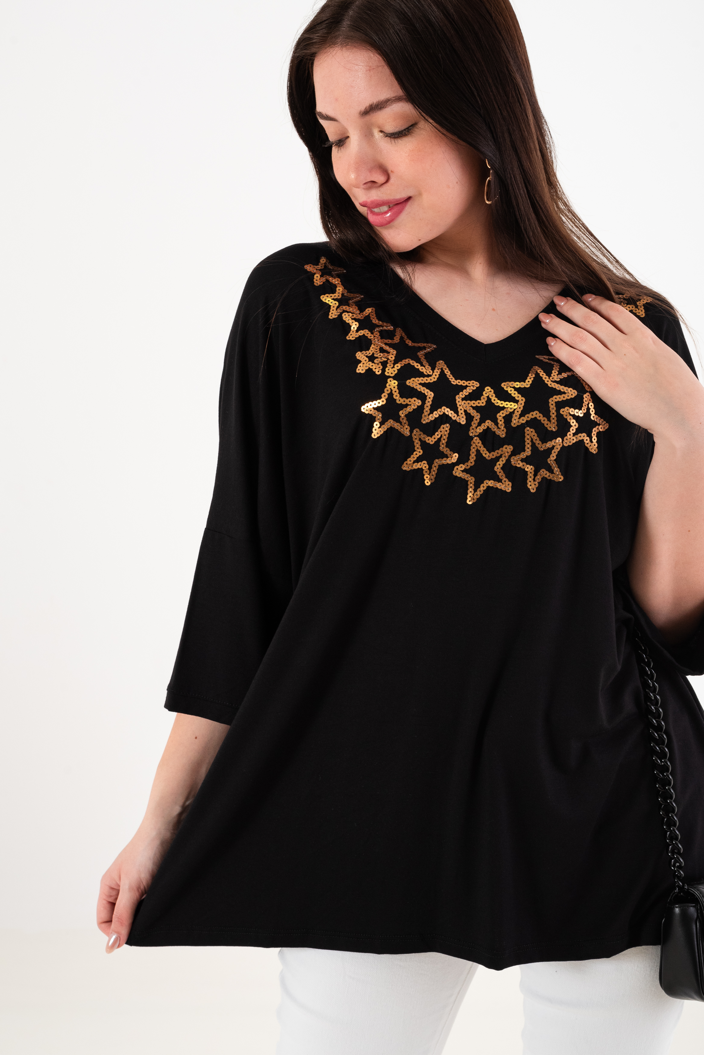 Remerón bordado de lentejuelas ESTRELLAS