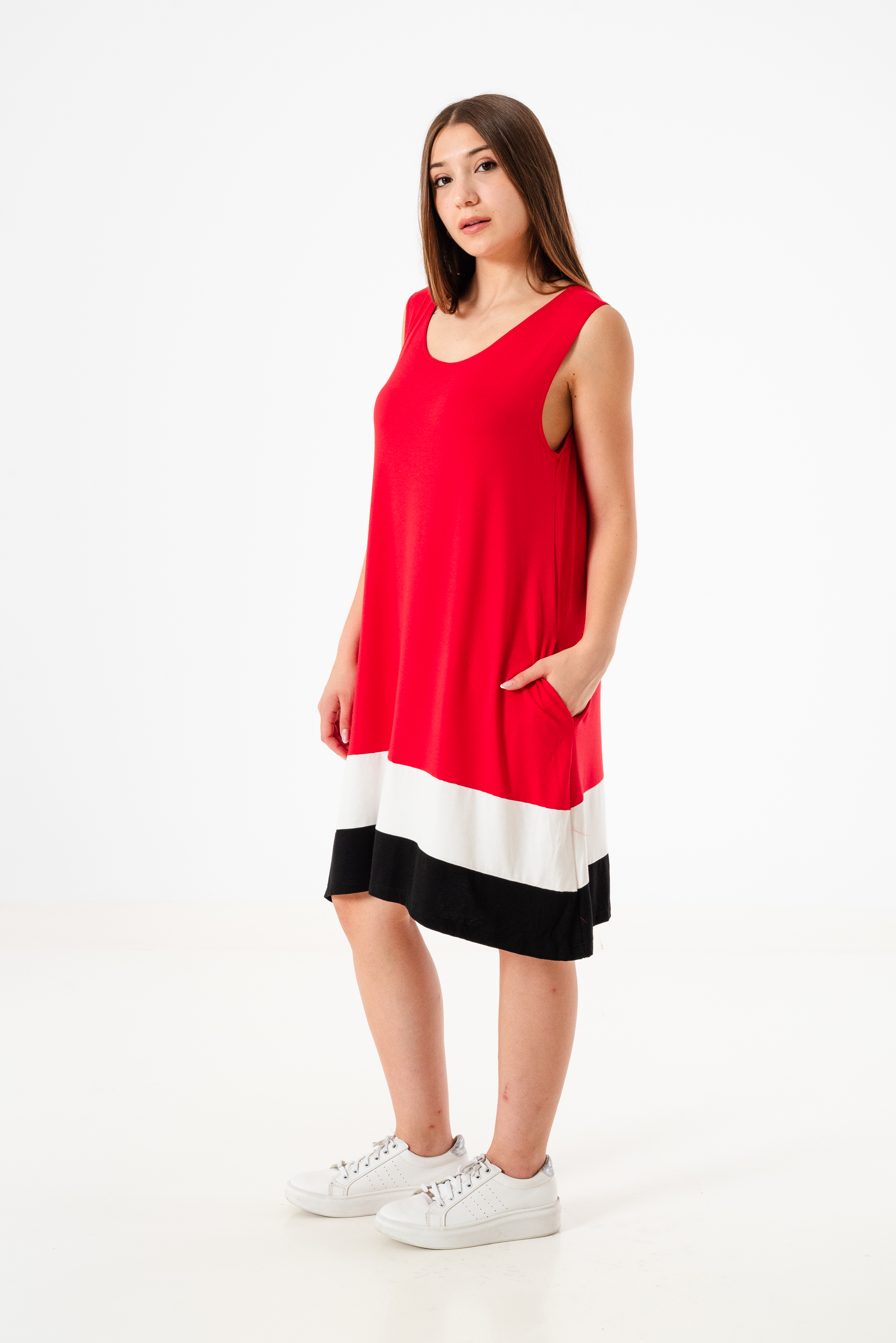 Vestido combi TRICOLOR