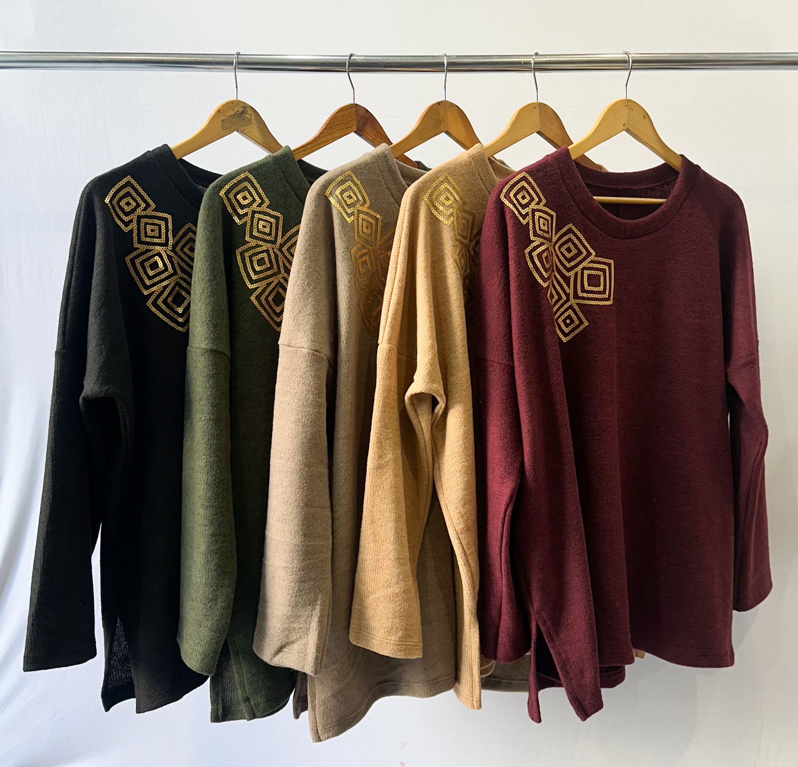 Remerón lanilla bordado de lentejuelas NINA