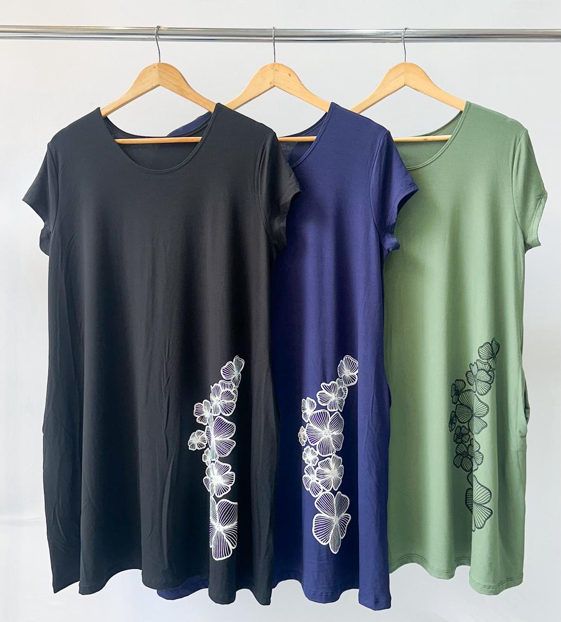 Vestido estampado con mangas CORINNE