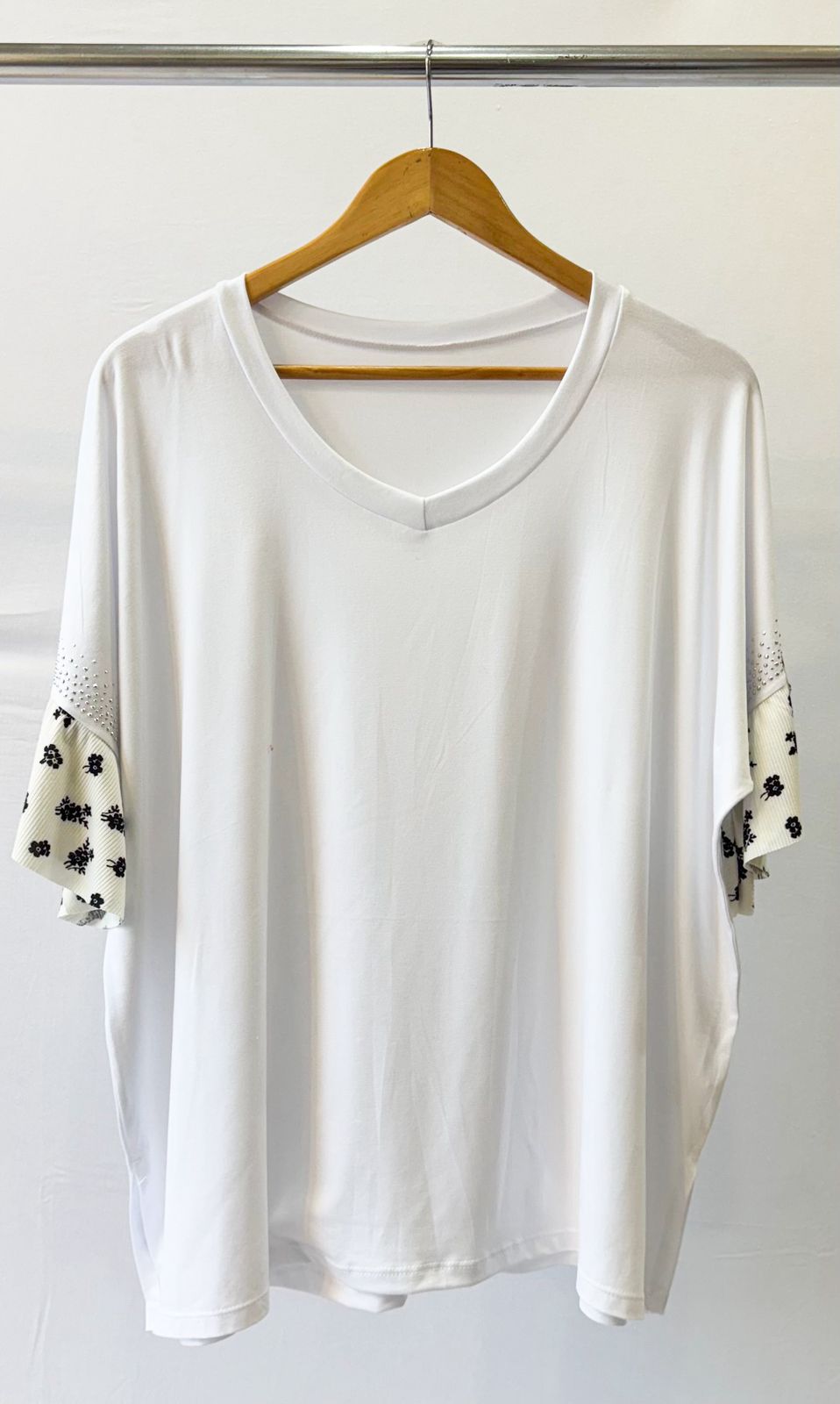 Remerón manga combi y tachas Hot Fix COLETTE