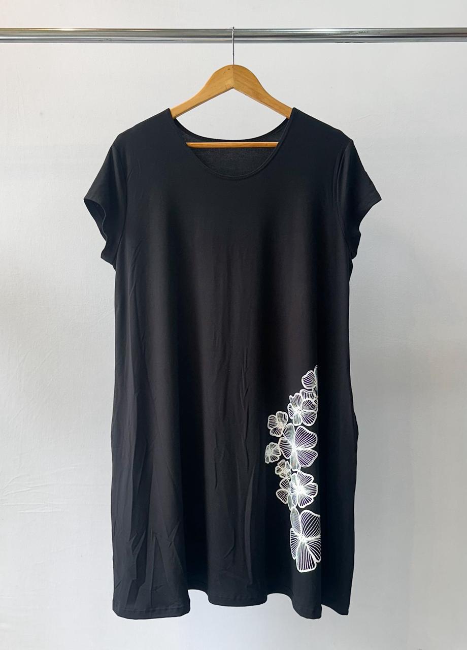 Vestido estampado con mangas CORINNE