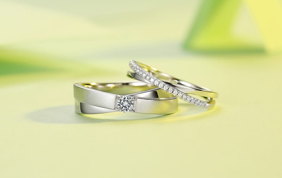 Crossed Destiny 莫桑石對戒