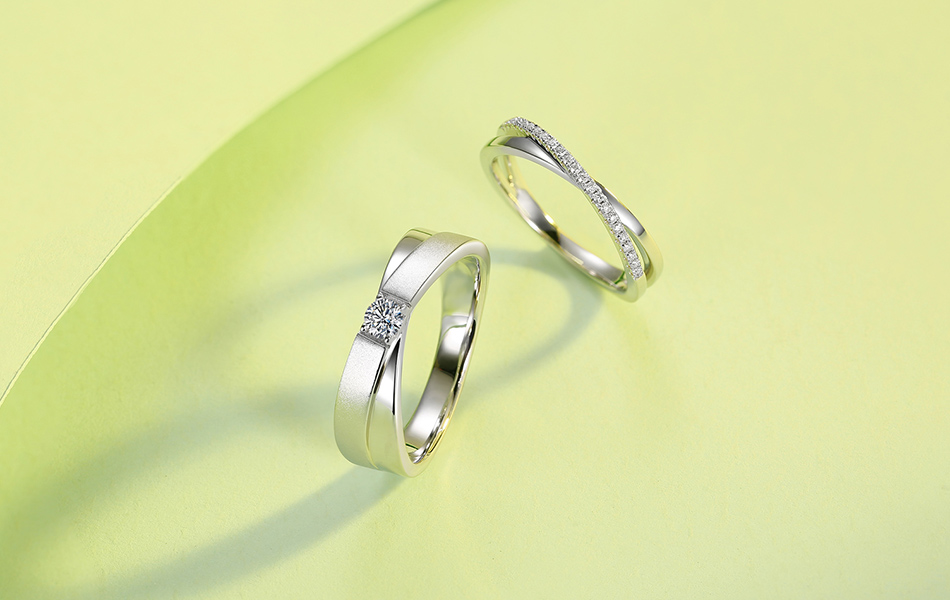 Crossed Destiny 莫桑石對戒