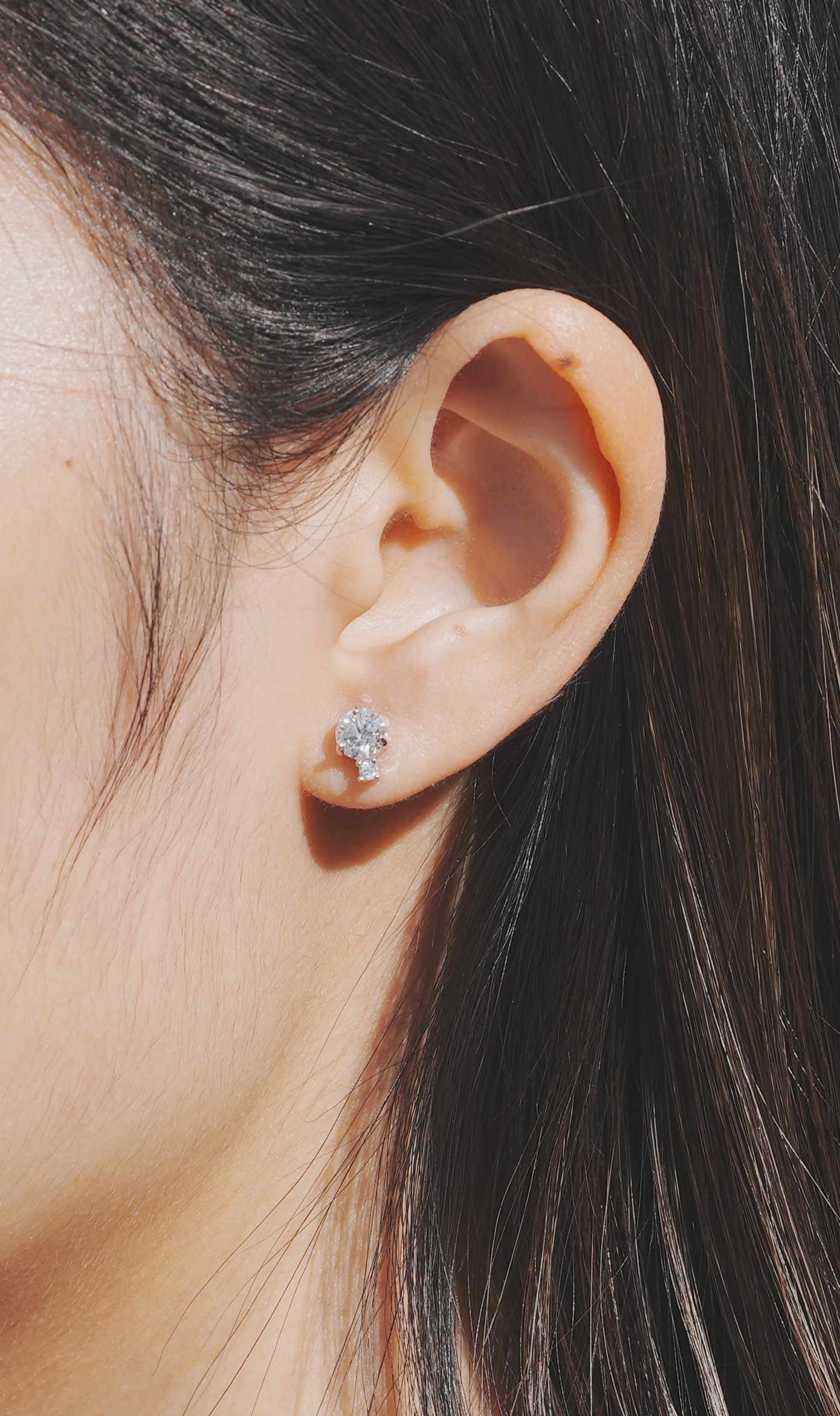 Elements 莫桑石純銀耳環