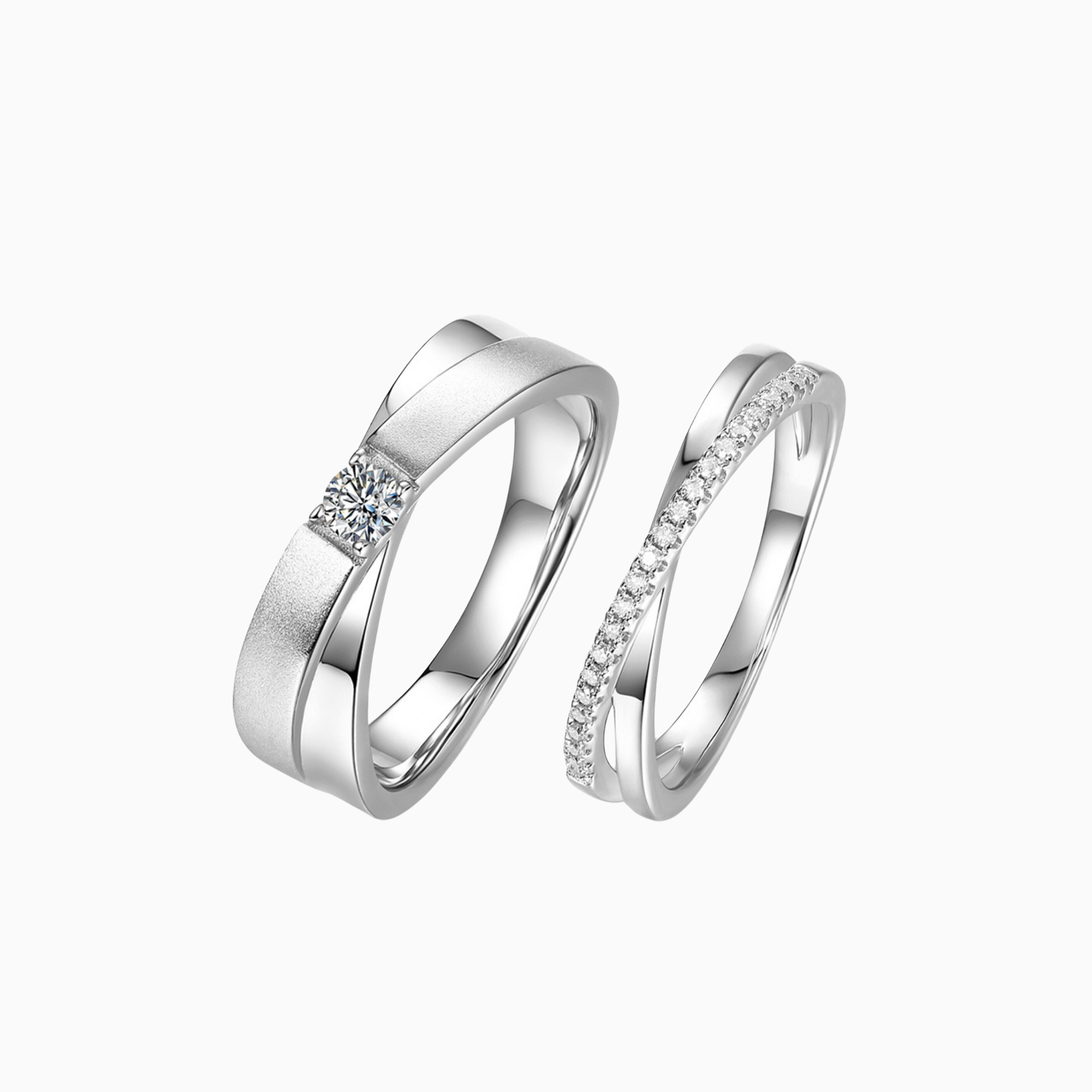 Crossed Destiny 莫桑石對戒