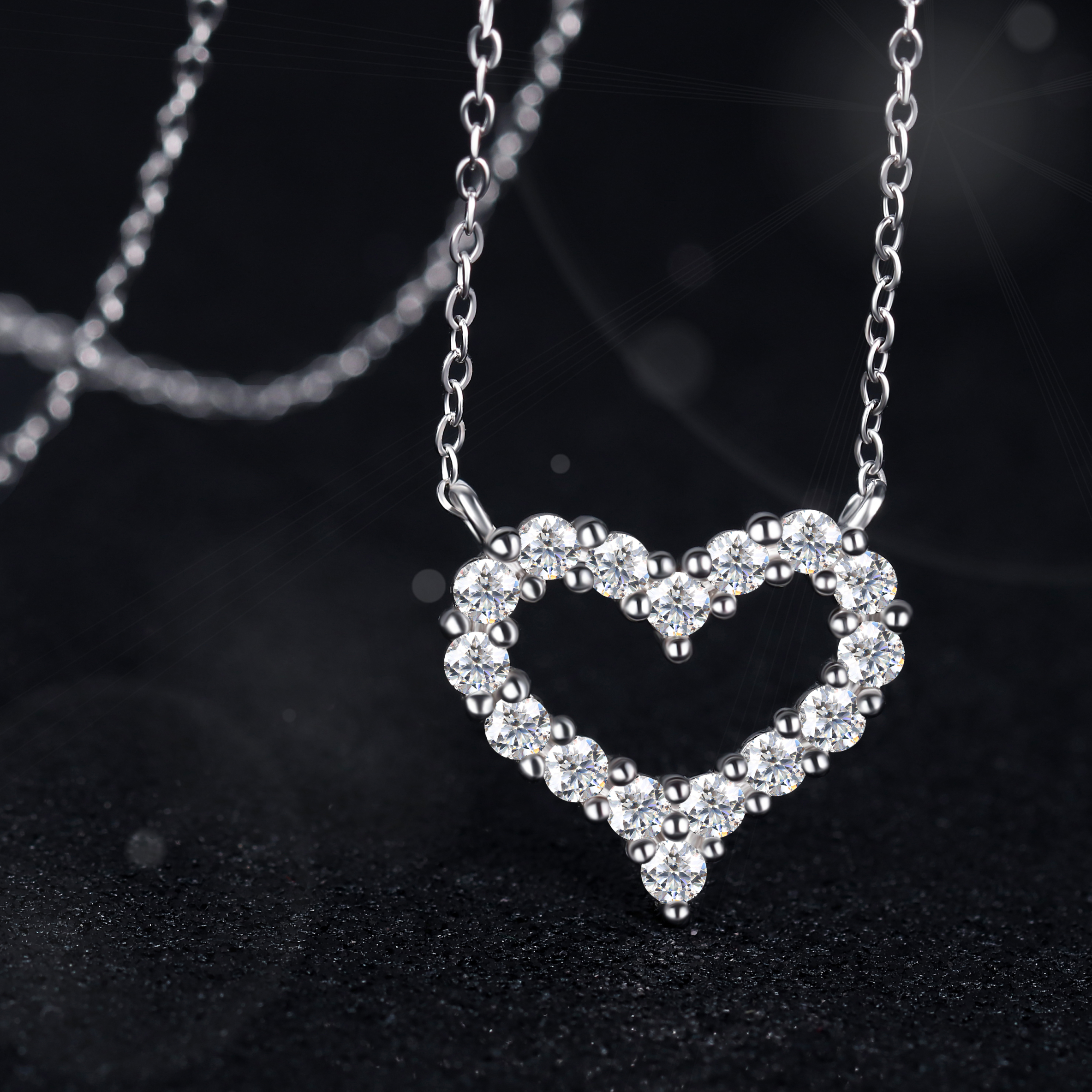 心曼舞莫桑石純銀項鏈