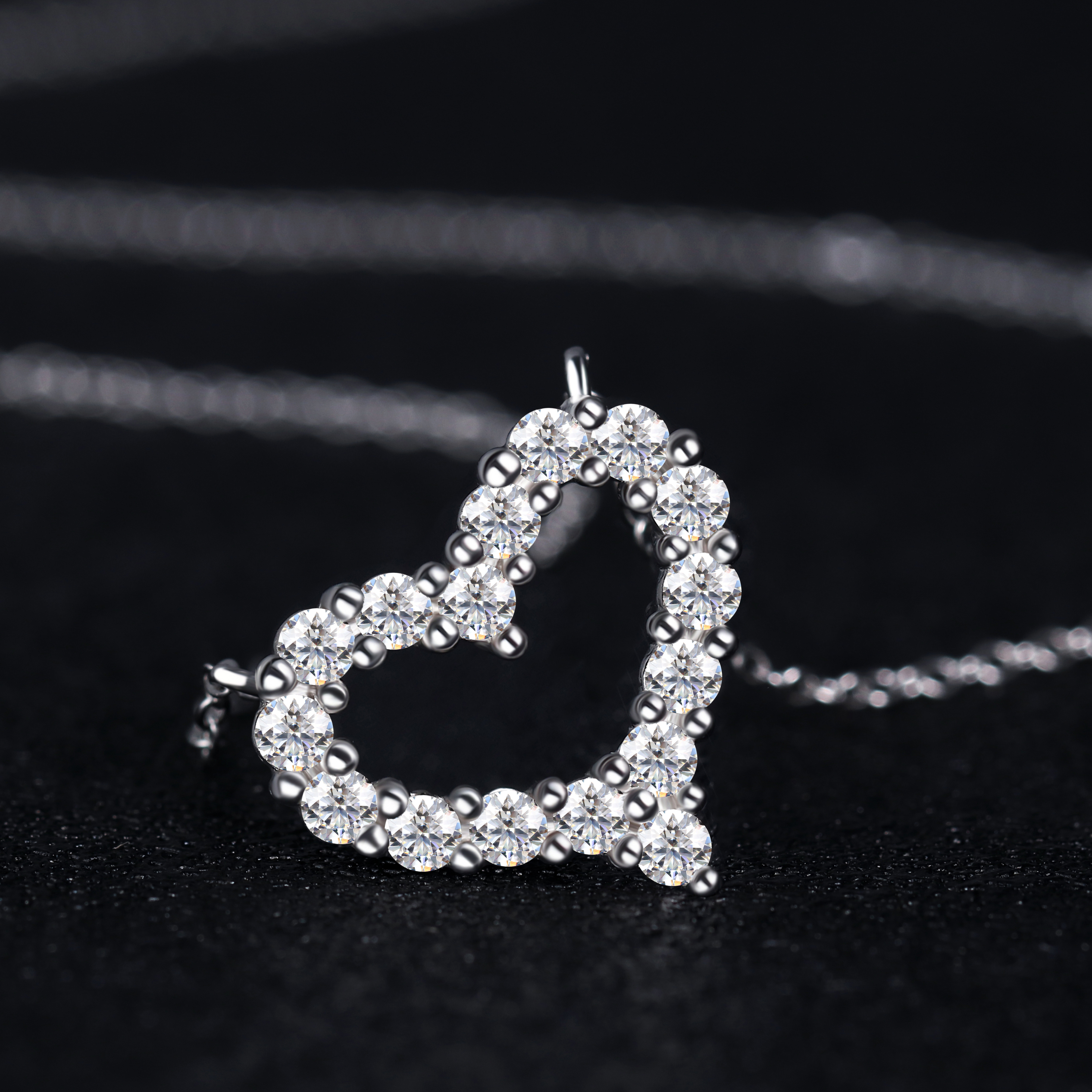 心曼舞莫桑石純銀項鏈