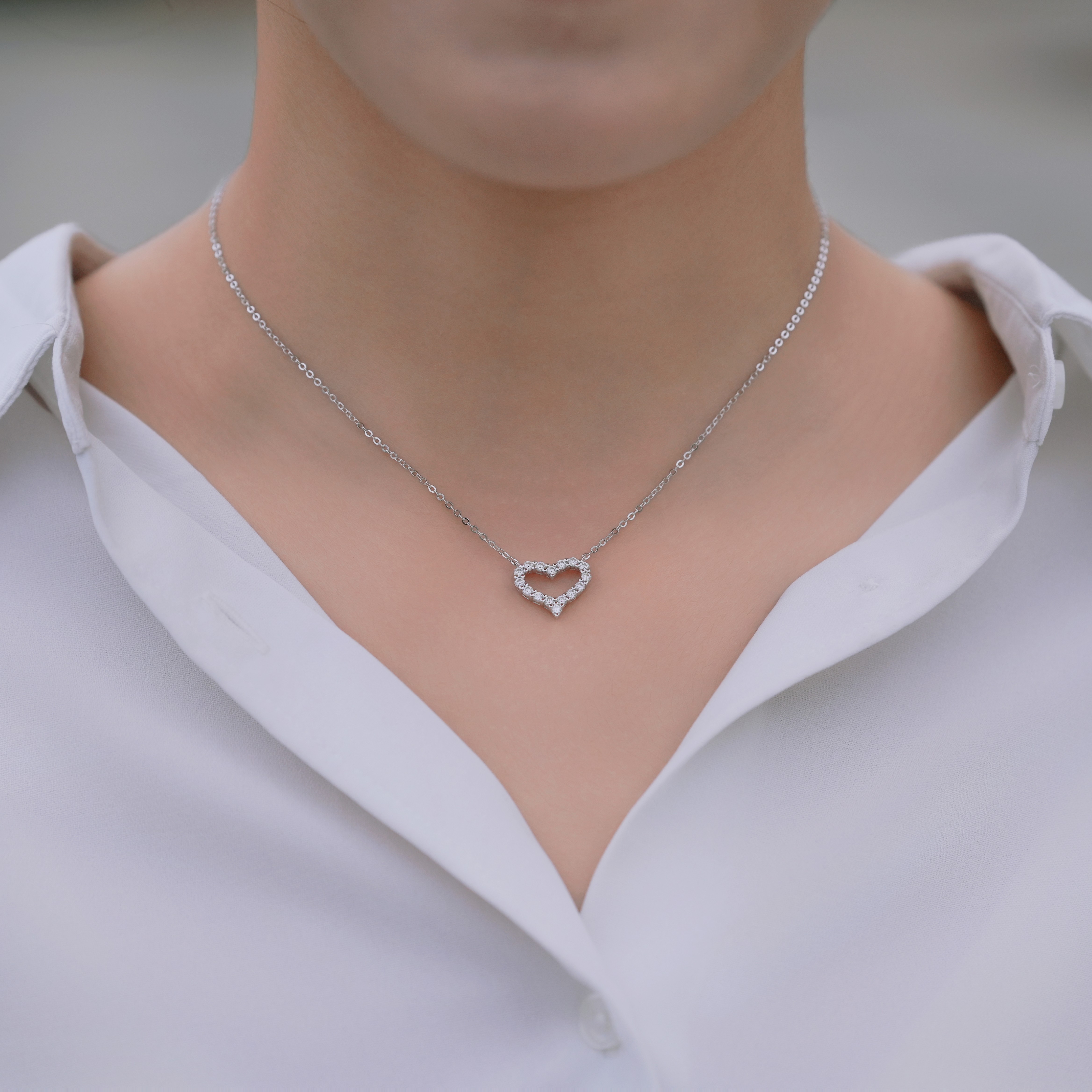 心曼舞莫桑石純銀項鏈