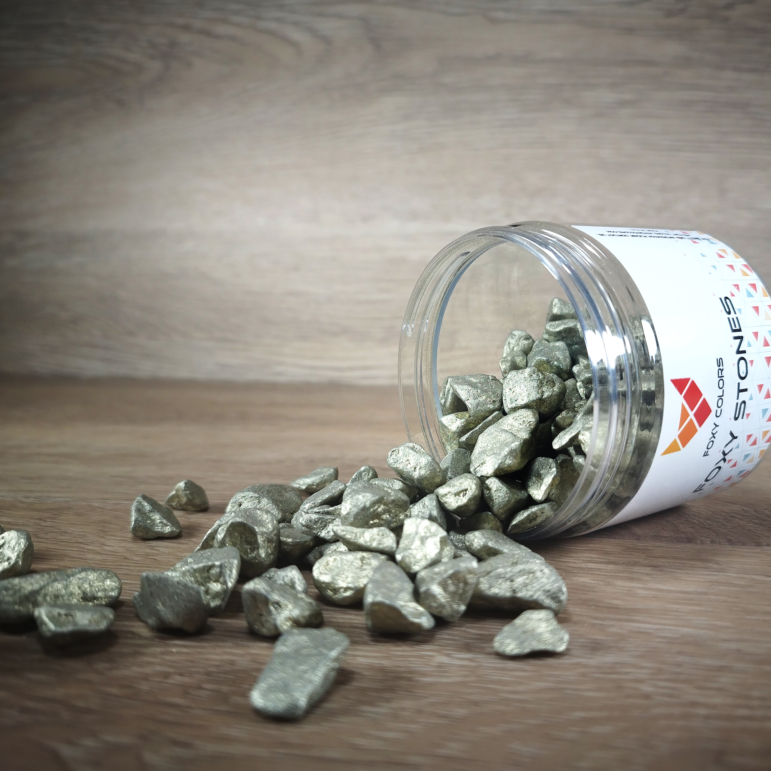 Dekoratyviniai akmenukai "Metallic Baltas Auksas"