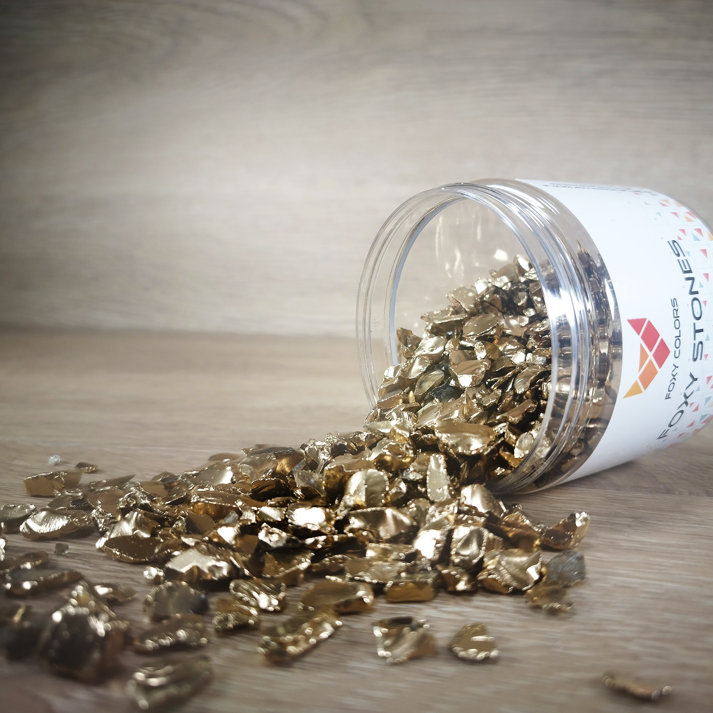 Dekoratyviniai akmenukai "Metallic Mirror Auksas"