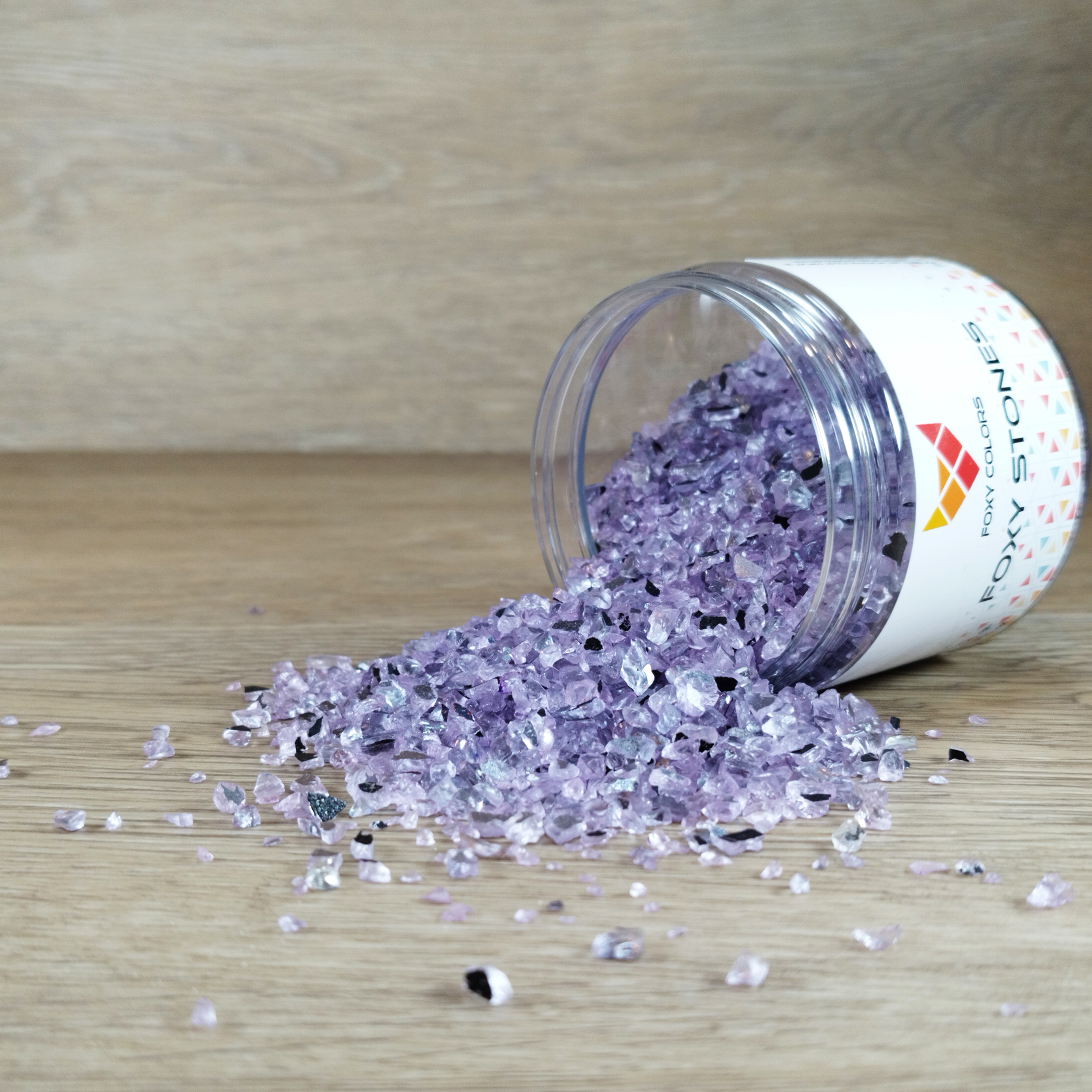 Dekoratyviniai akmenukai "Violetinis stiklas"