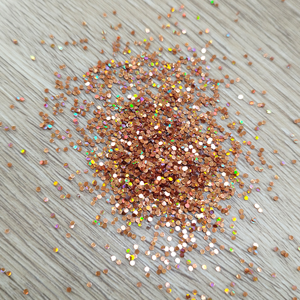 Blizgučiai apvalūs "Rudas chameleonas"