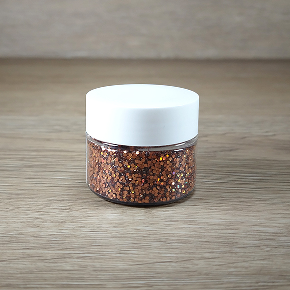 Blizgučiai apvalūs "Rudas chameleonas"