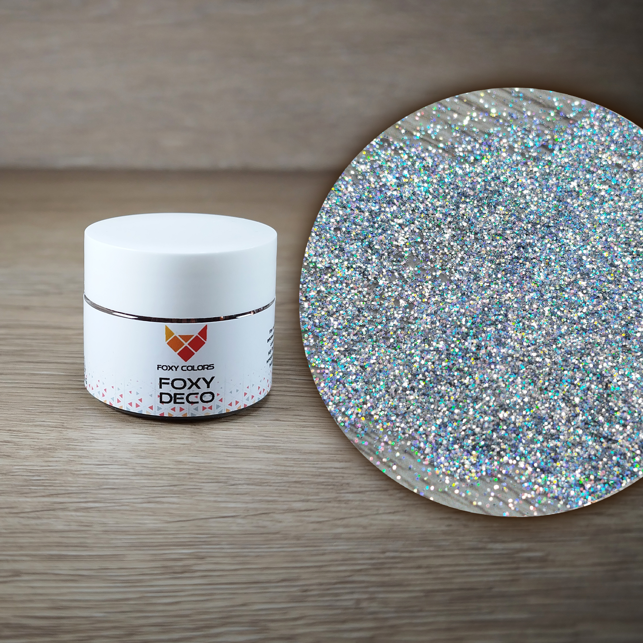 Smulkūs Blizgučiai "Sidabrinis holografinis"