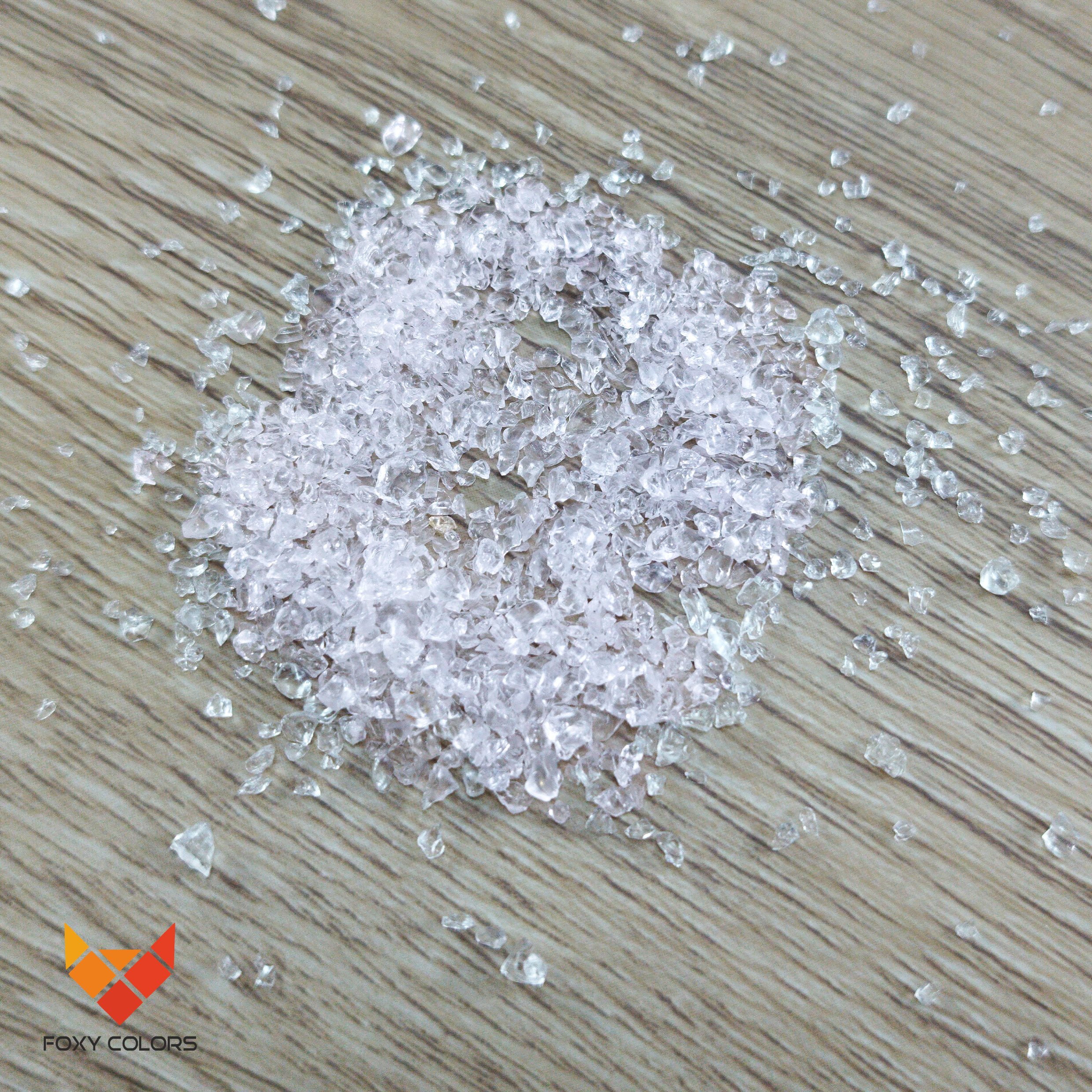 Dekoratyviniai skaidrūs akmenukai "Pinky"