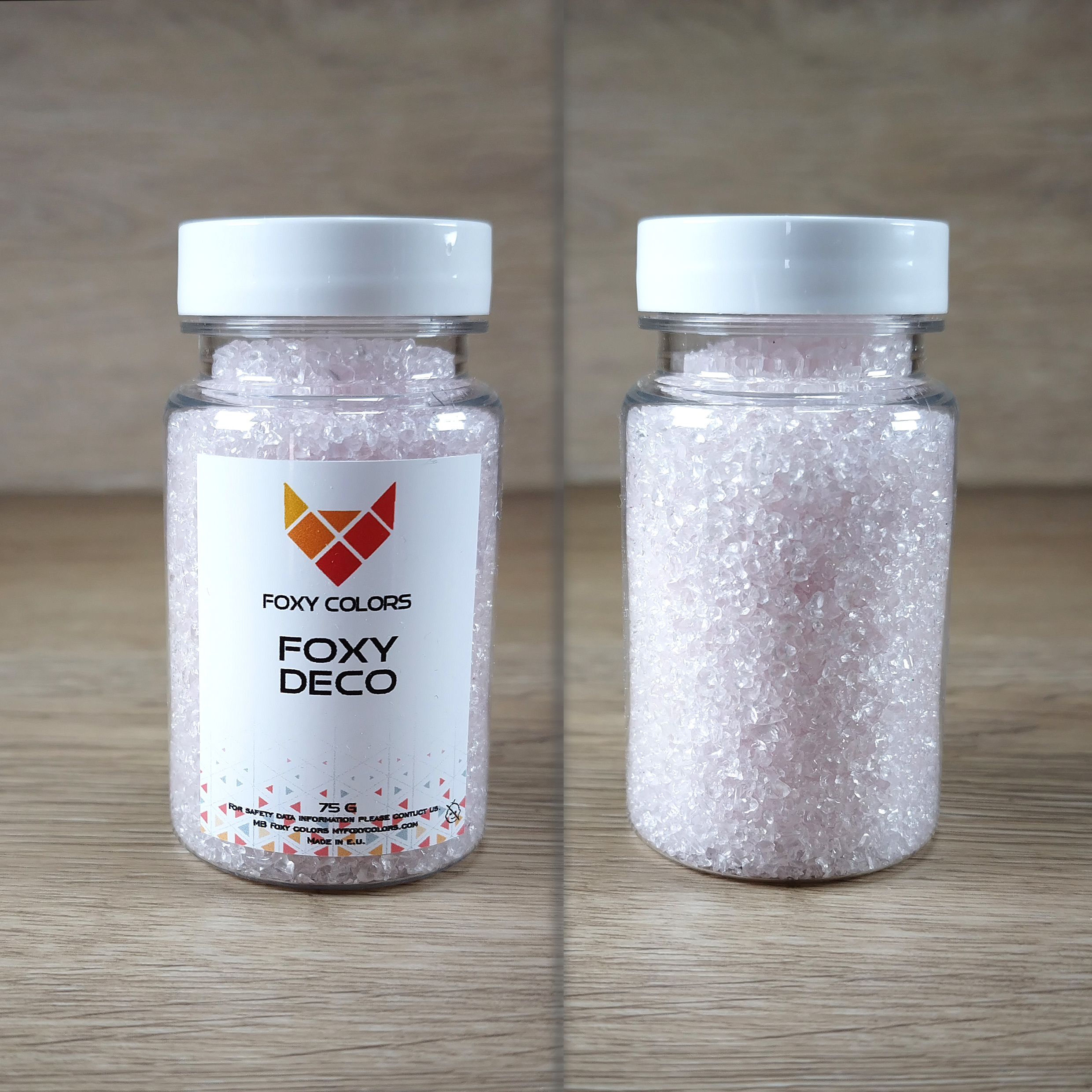 Dekoratyviniai skaidrūs akmenukai "Pinky"