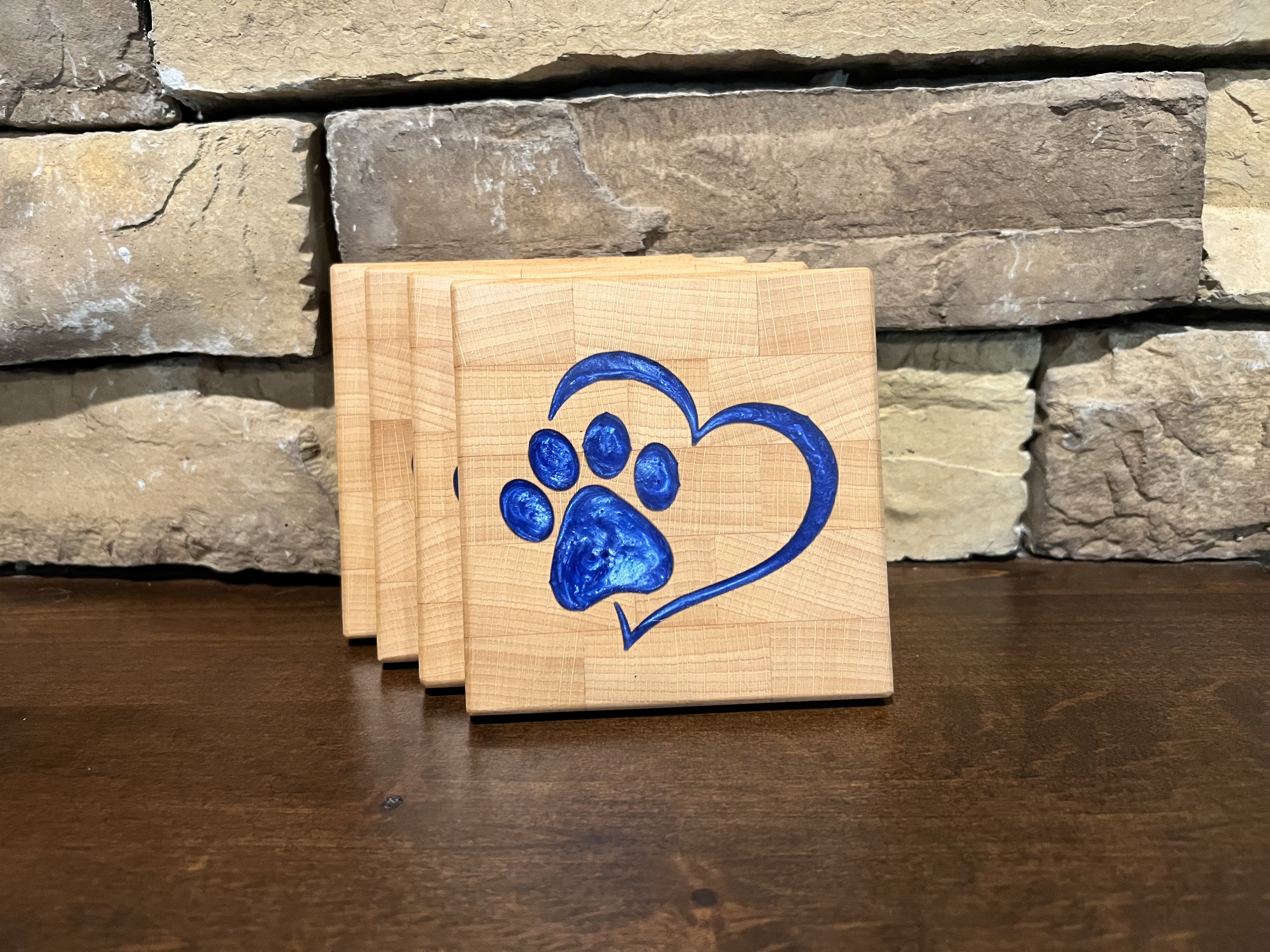 Hardwood Epoxy Inlay Coasters