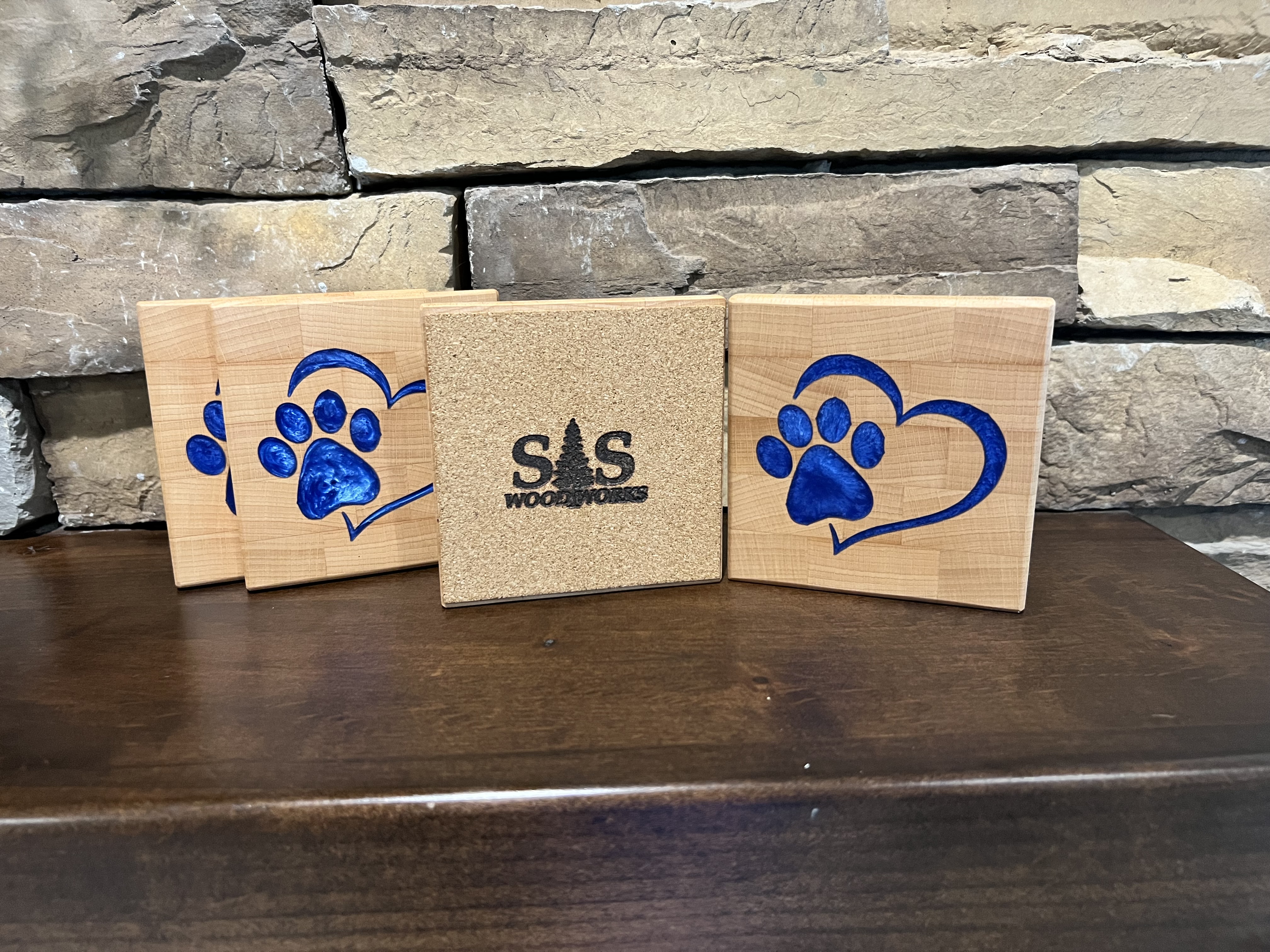 Hardwood Epoxy Inlay Coasters