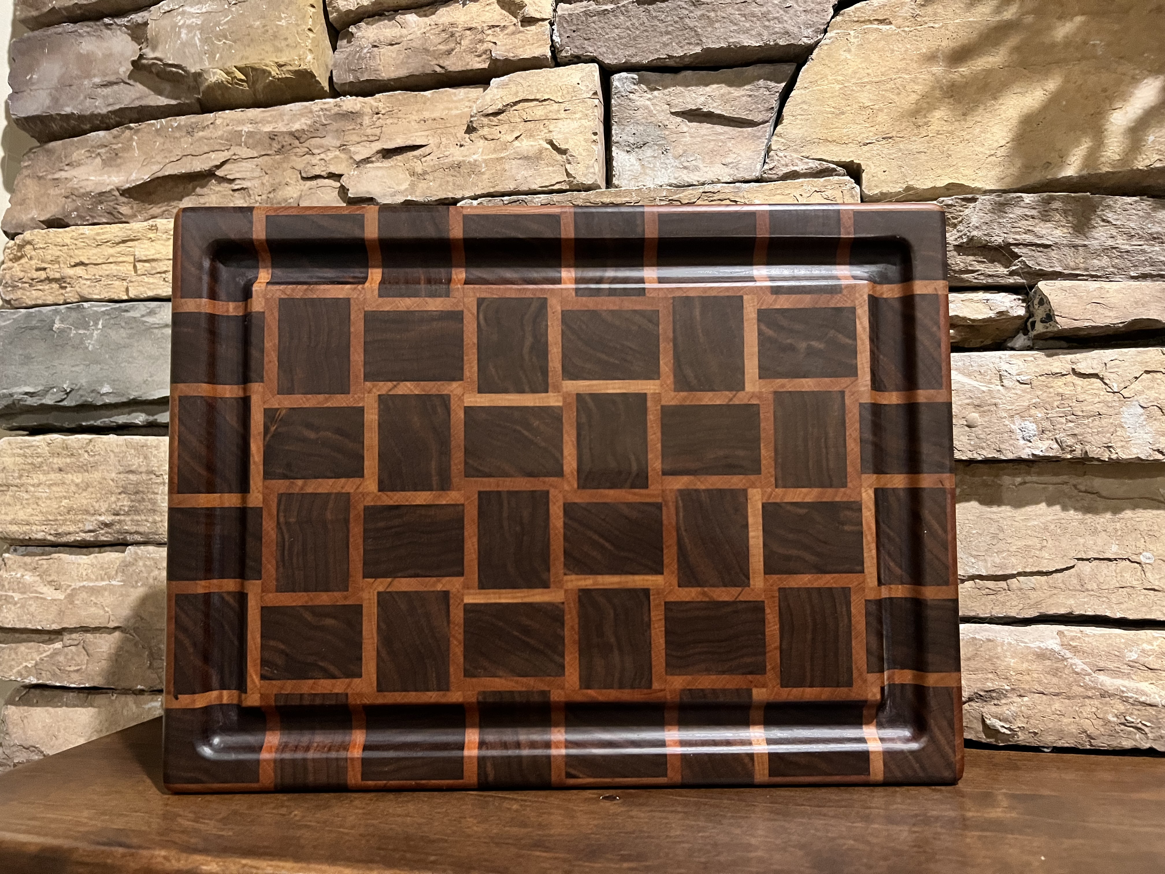 End Grain Walnut and Cherry Cutting Board