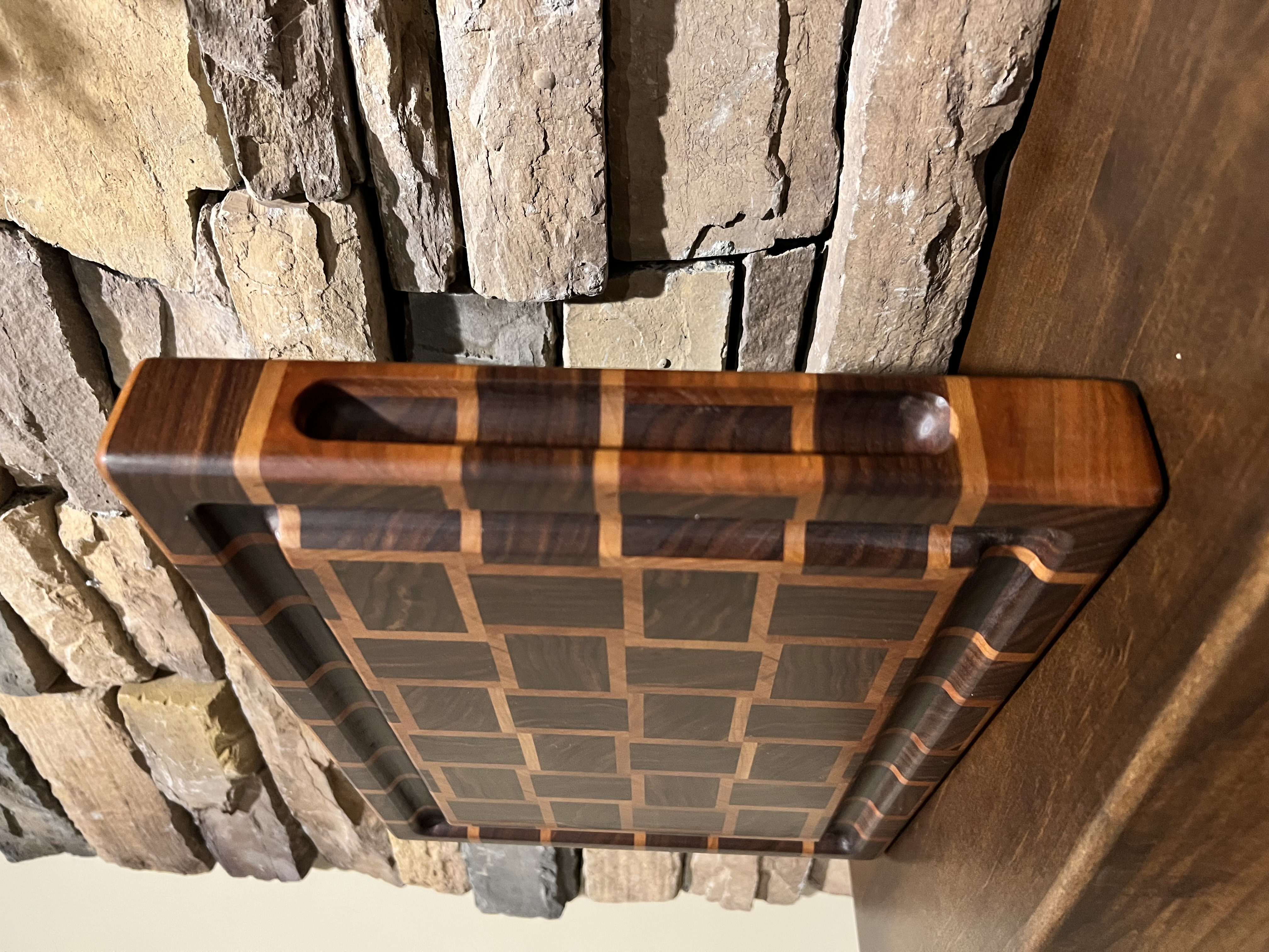 End Grain Walnut and Cherry Cutting Board