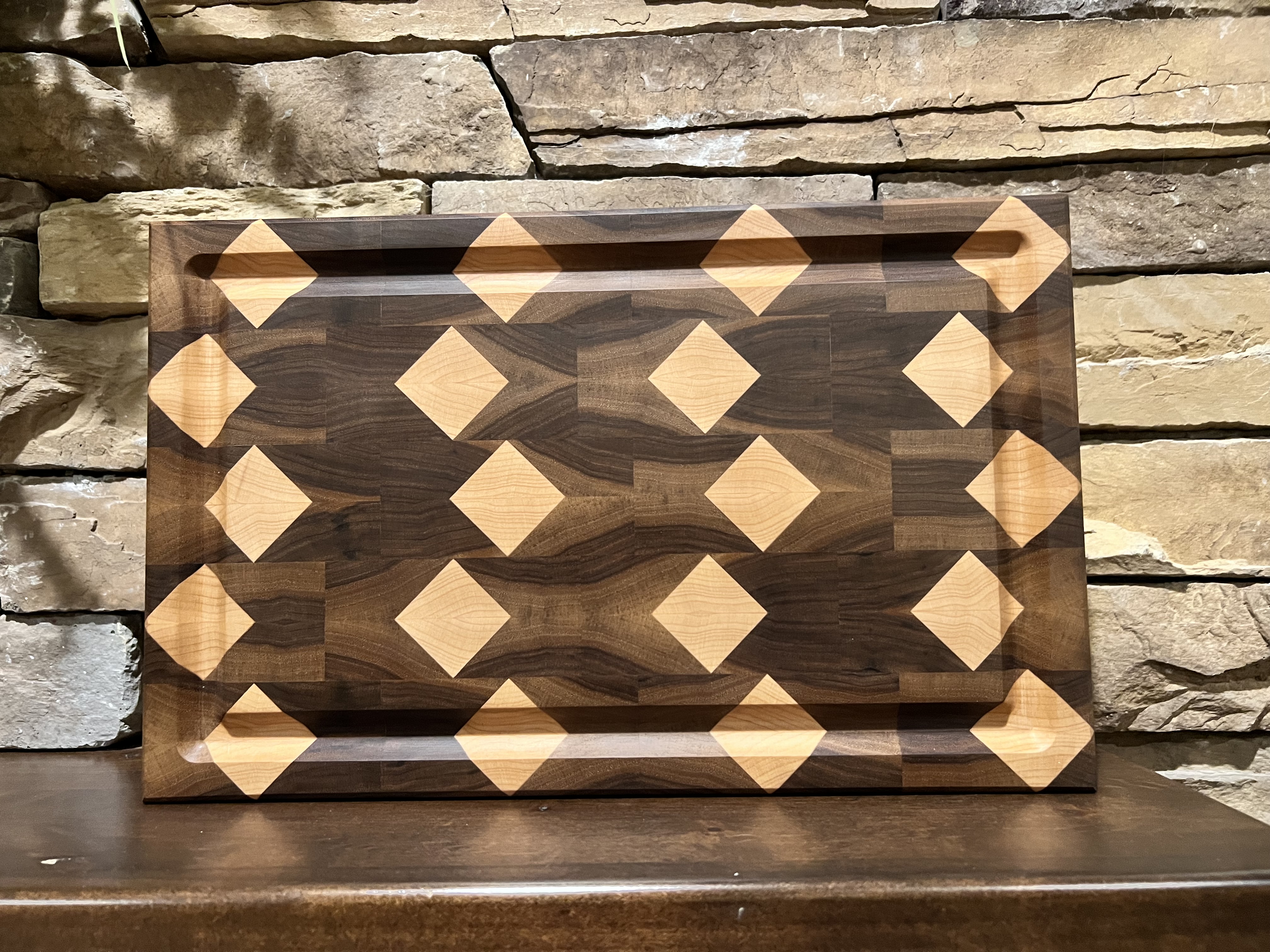 End Grain Diamond Cutting Board