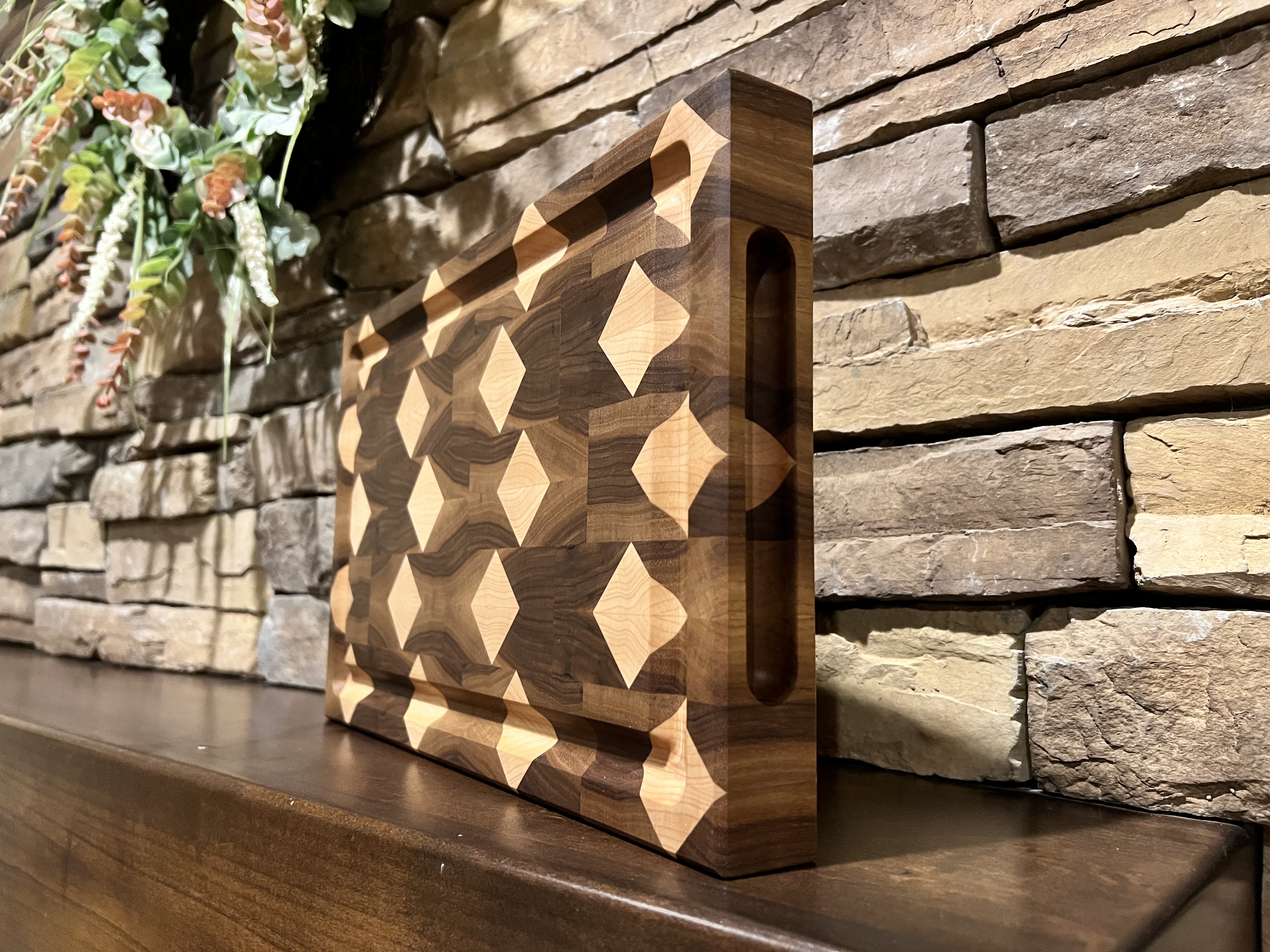 End Grain Diamond Cutting Board