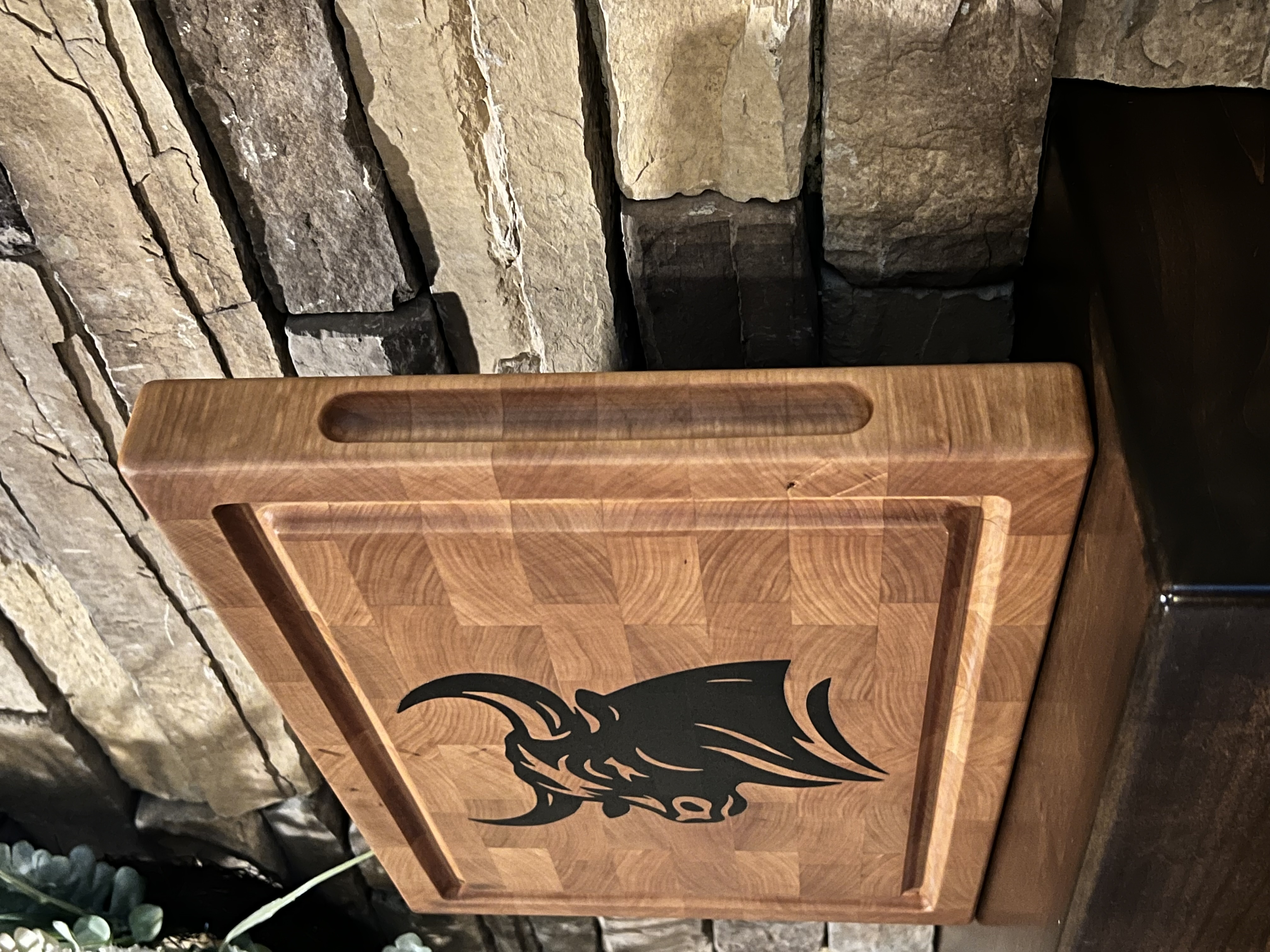 Steer End Grain Inlay