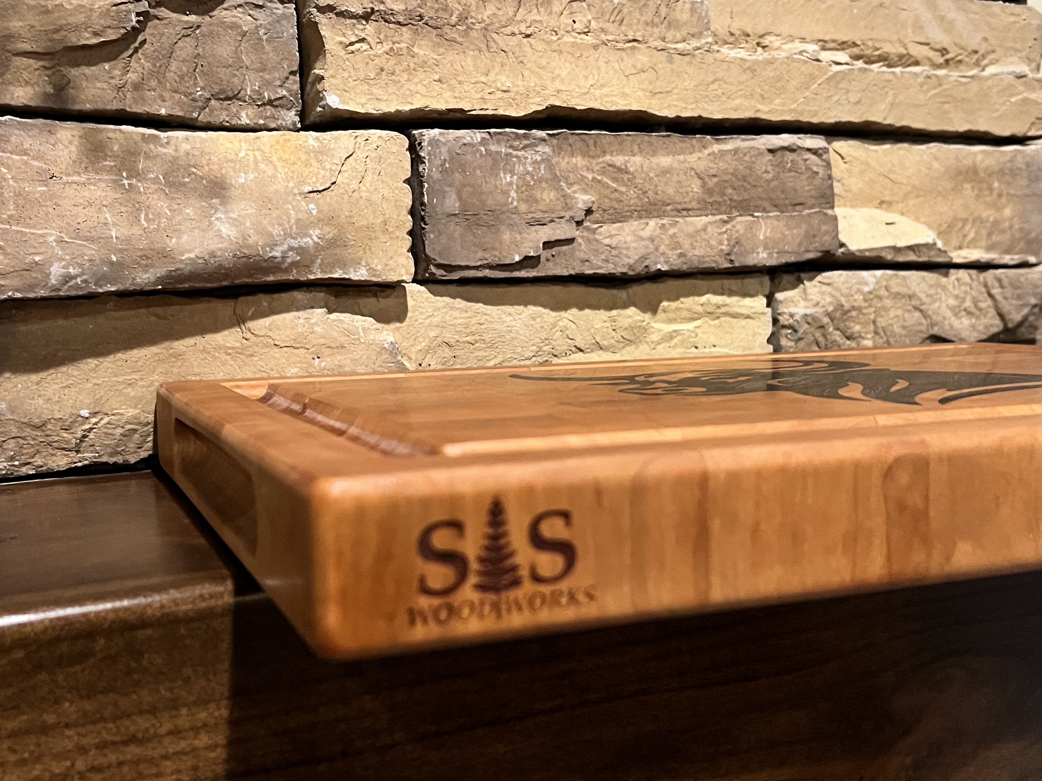 Steer End Grain Inlay