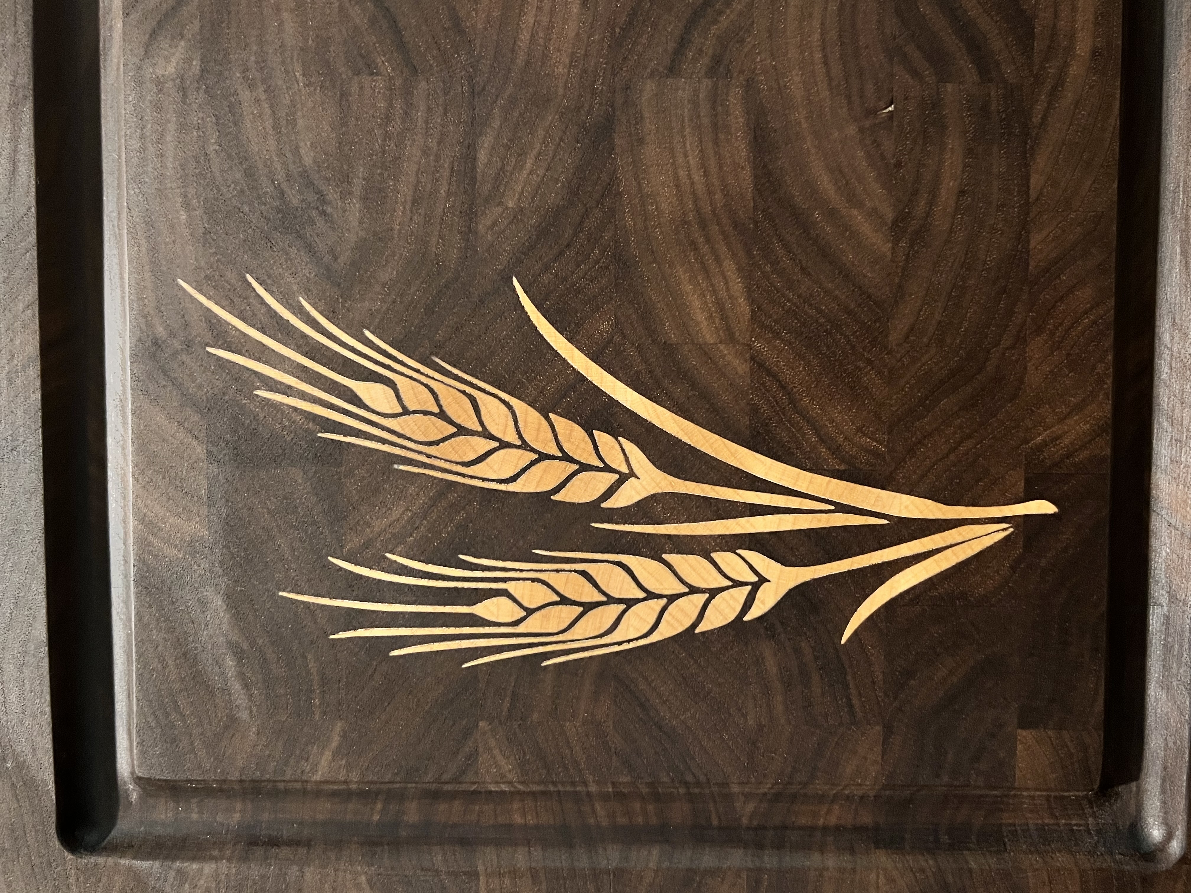 Wheat Wood Inlay Cutting Board