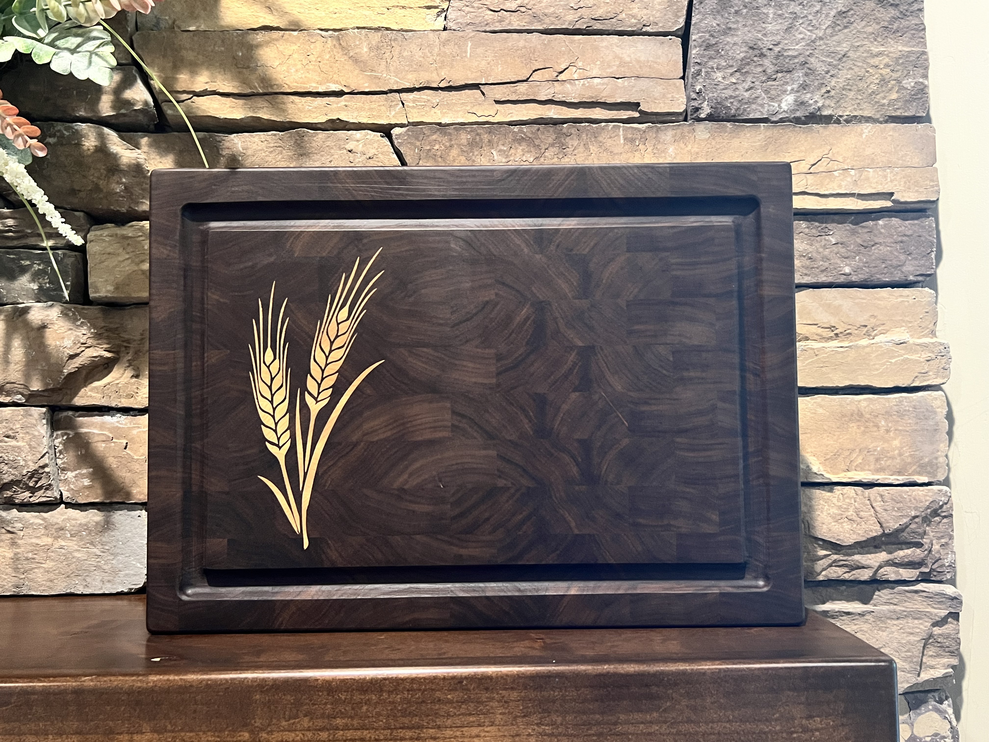 Wheat Wood Inlay Cutting Board