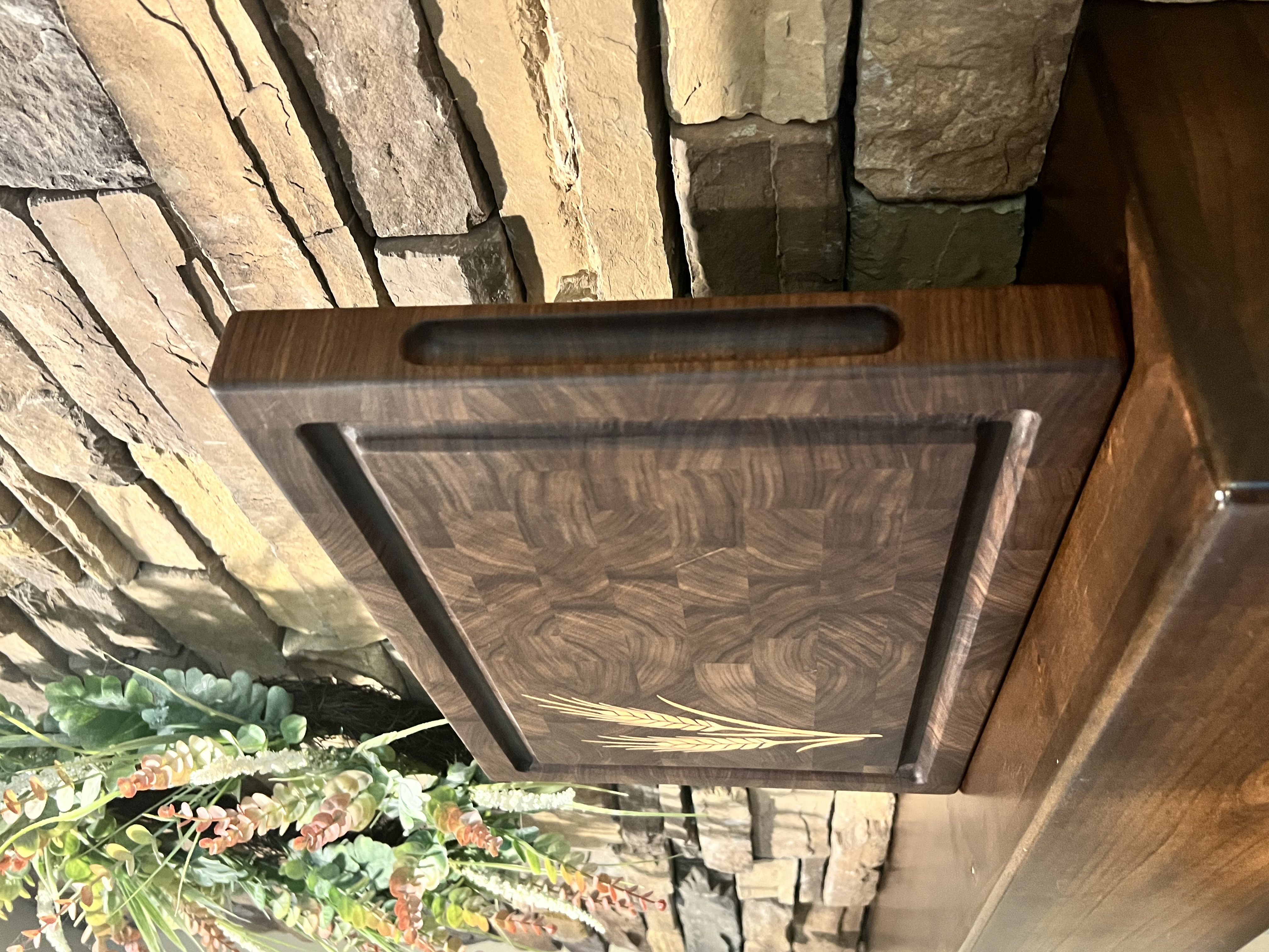Wheat Wood Inlay Cutting Board