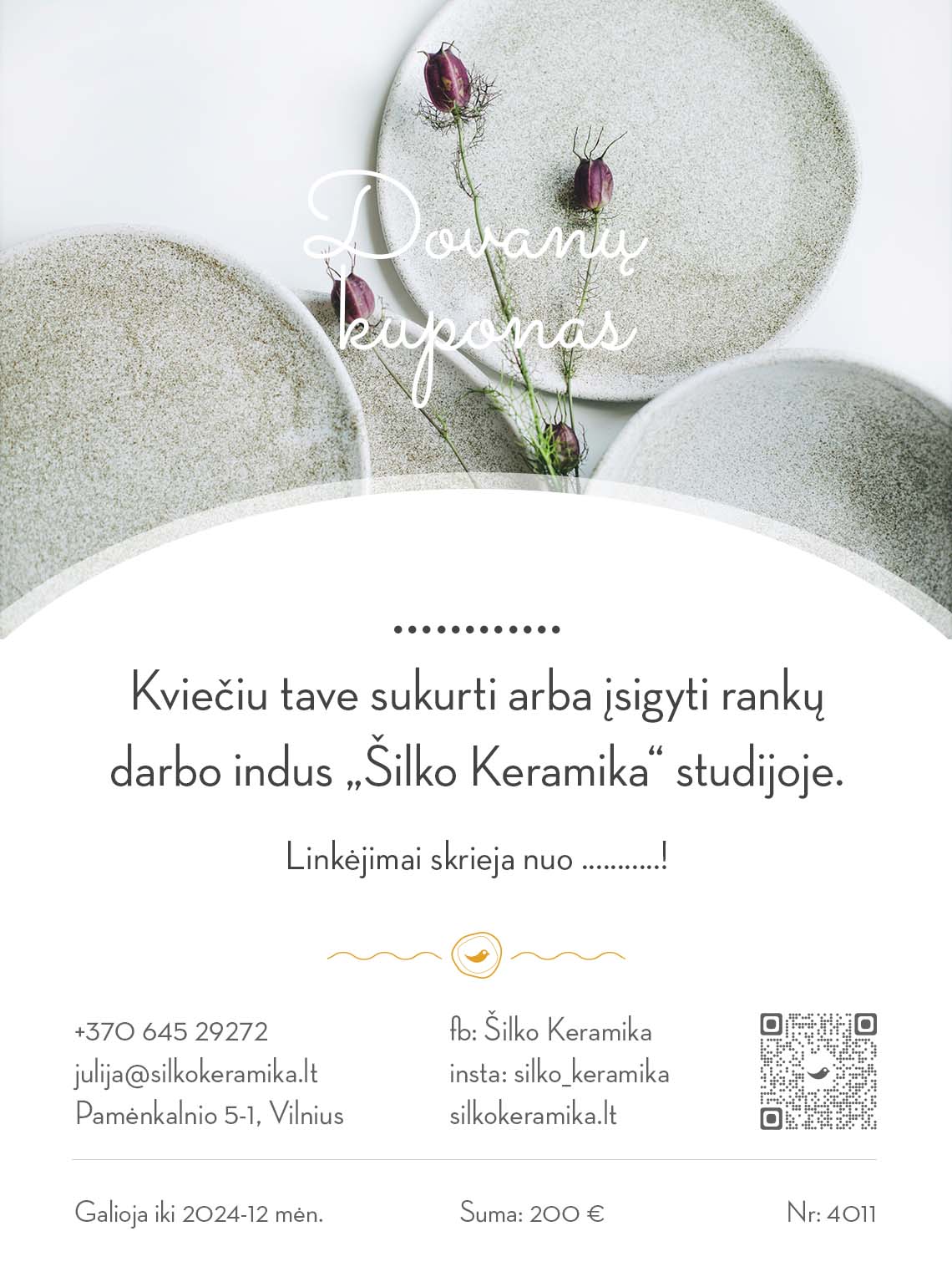 Vardinis dovanų kuponas