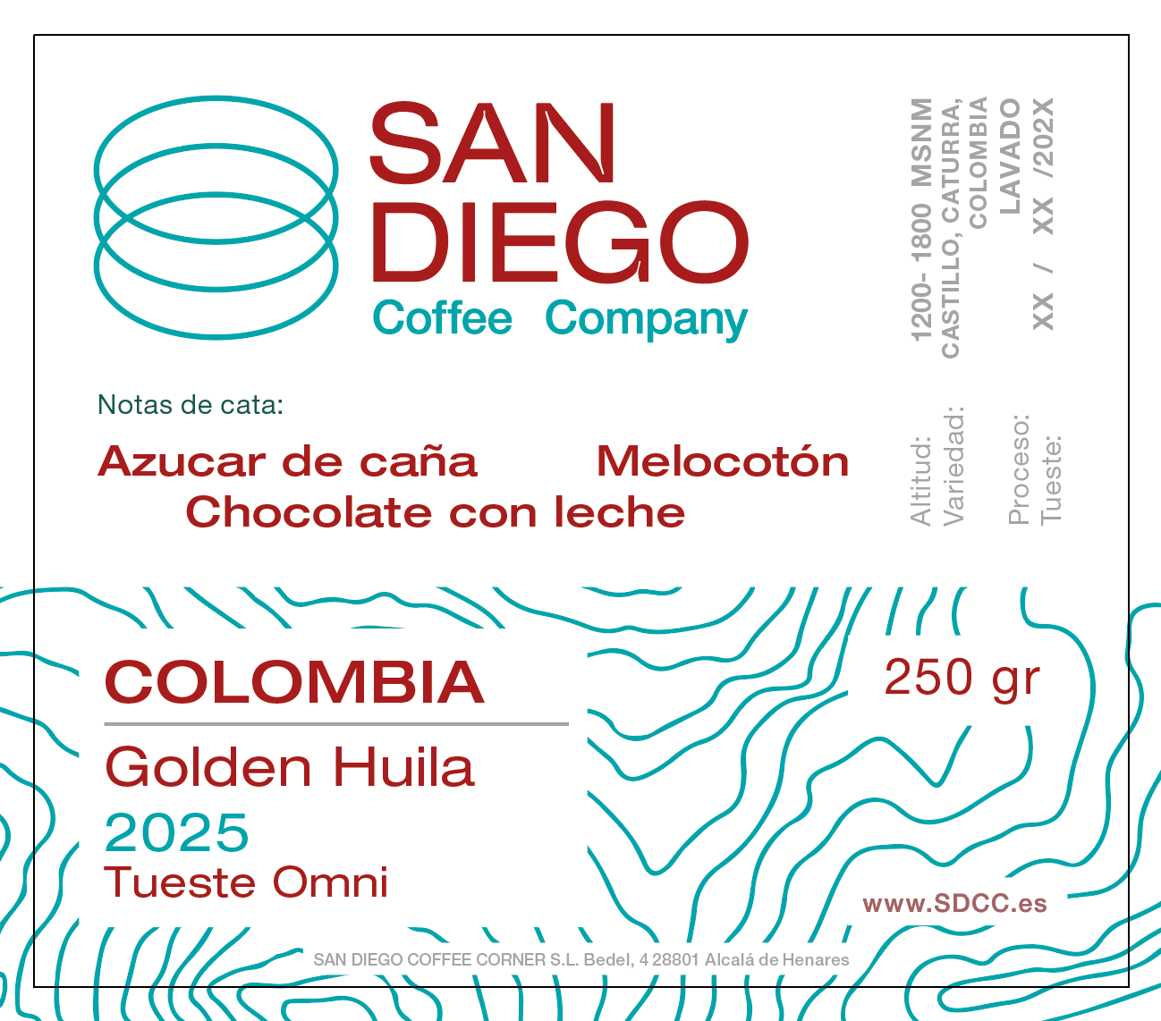 COLOMBIA - GOLDEN HUILA  2025 - 250 gr - LAVADO - OMNI