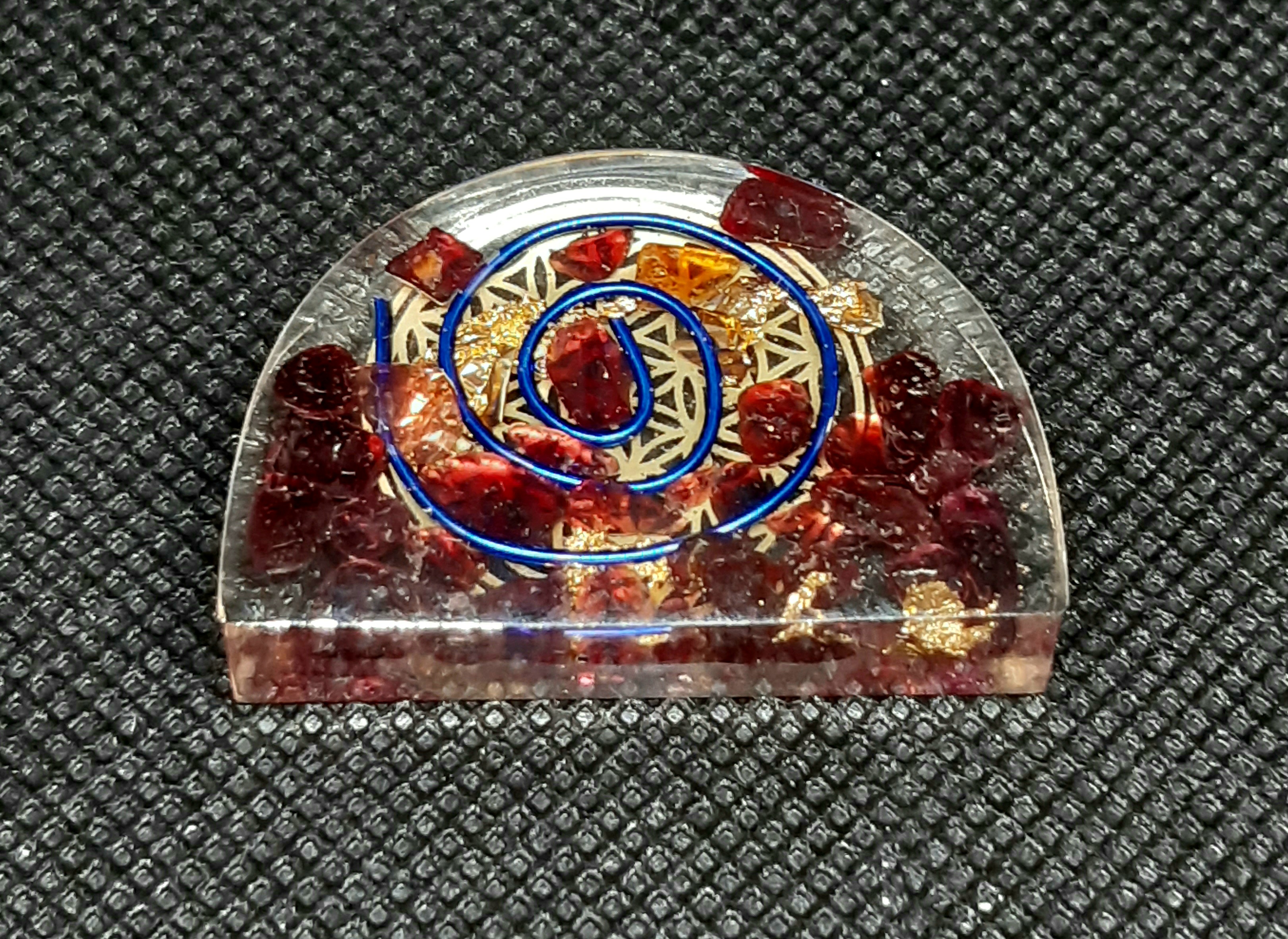 Orgonite de poche Grenat
