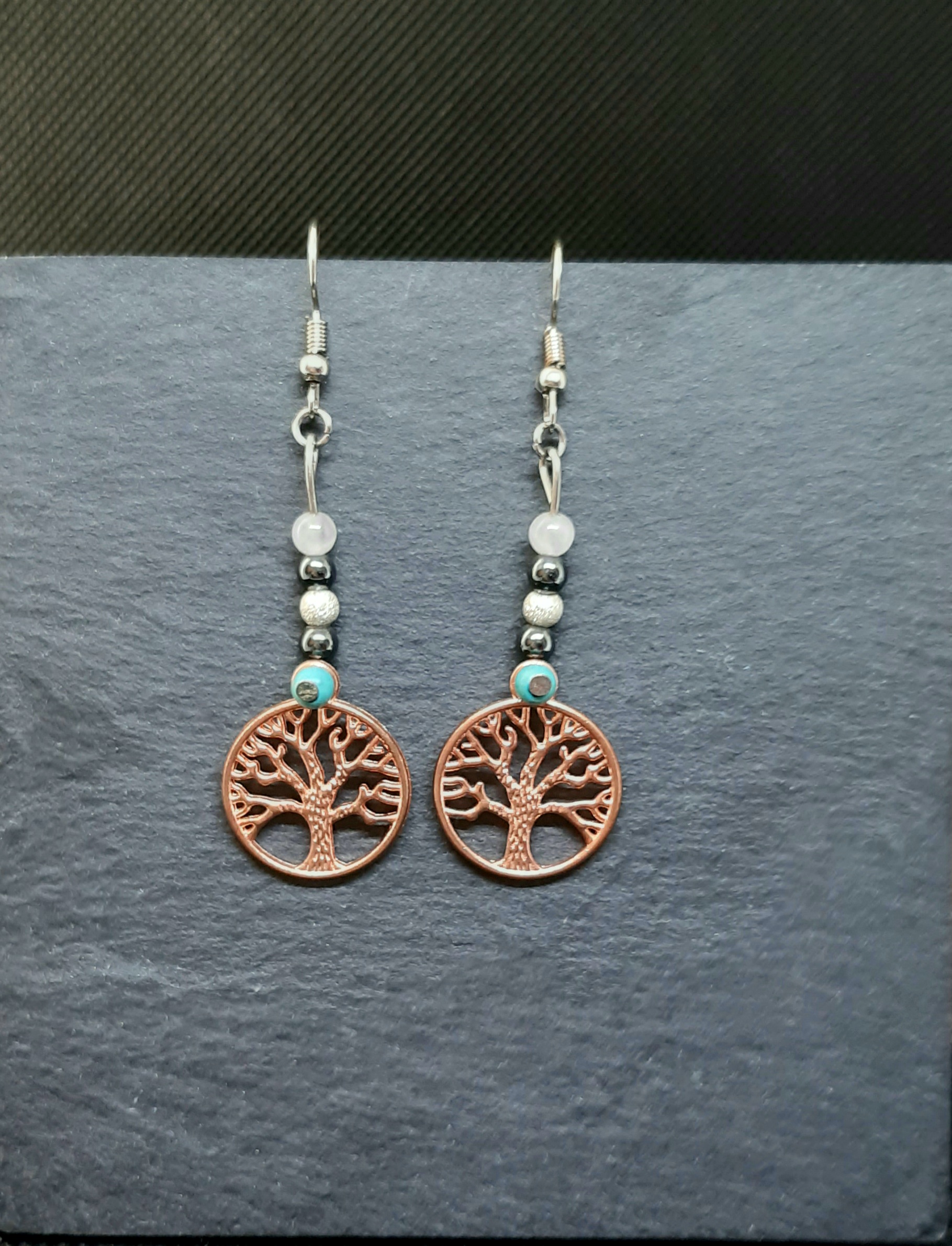 Boucles d'oreilles arbre de vie