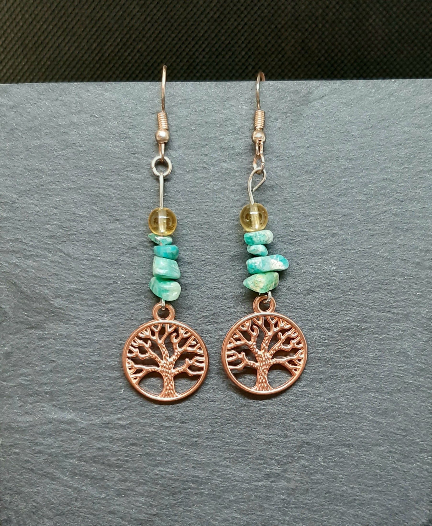 Boucles d'oreilles arbre de vie