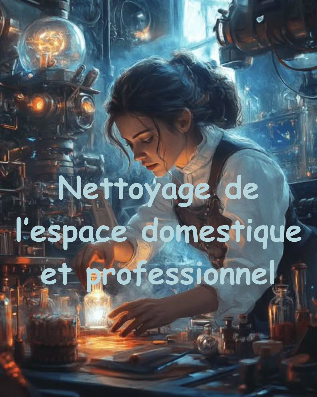 Bénédiction des travailleurs de lumière pour le nettoyage de l'espace domestique et professionnel